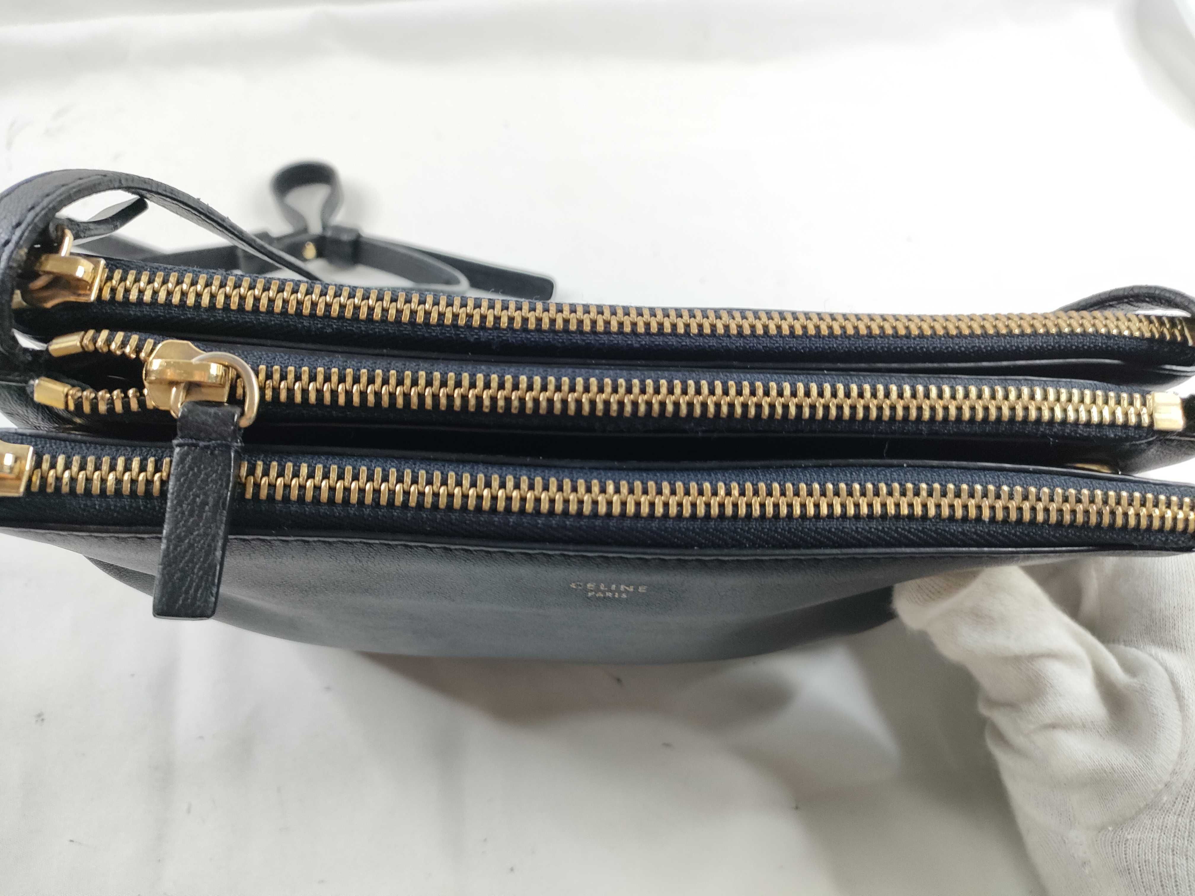 Trio Small Leather Shoulder Bag (Cereal Shoulder Bag) — view 9