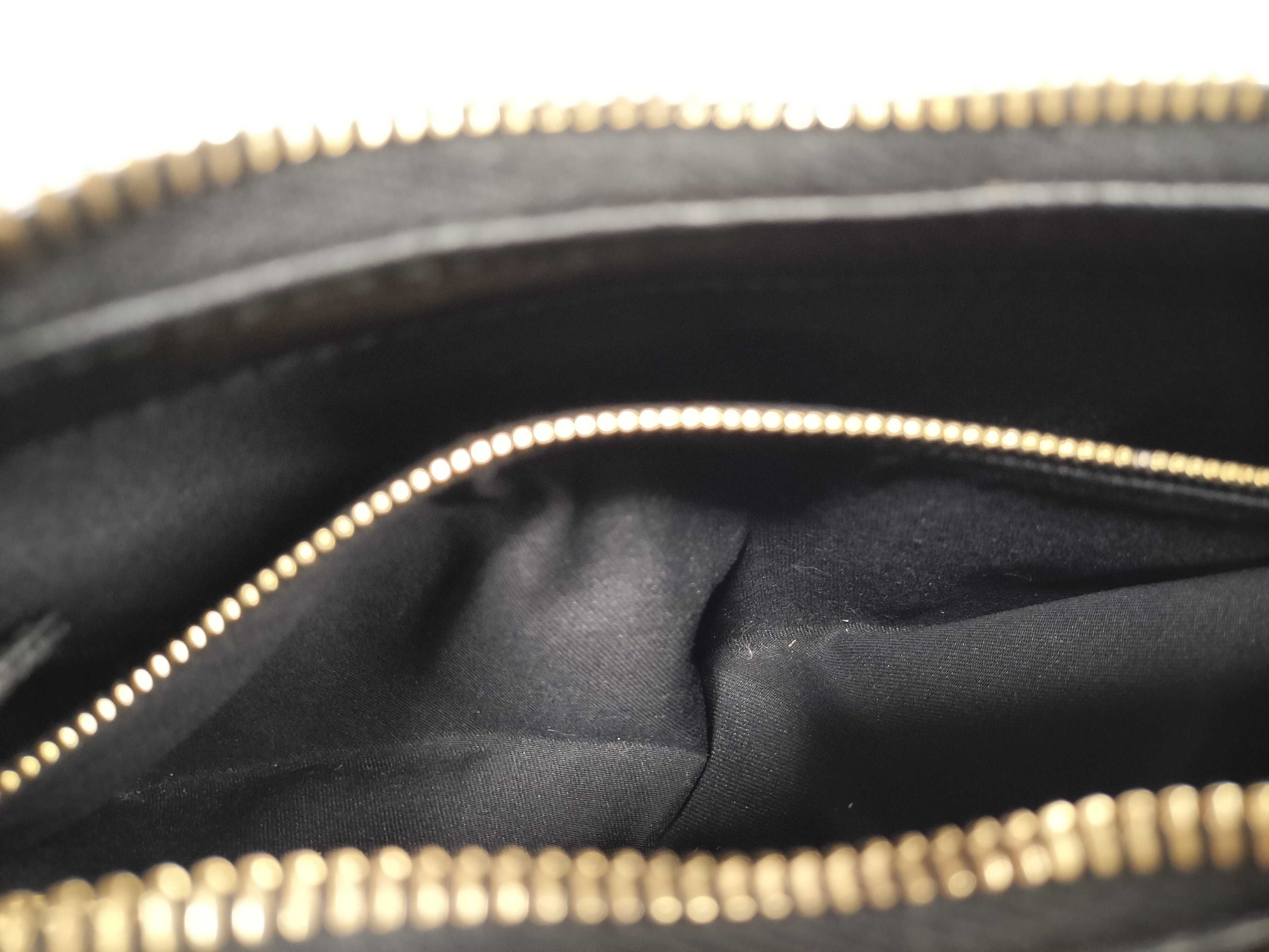 Bamboo Shoulder Bag, Black Canvas GG Monogram, 137577 — view 11