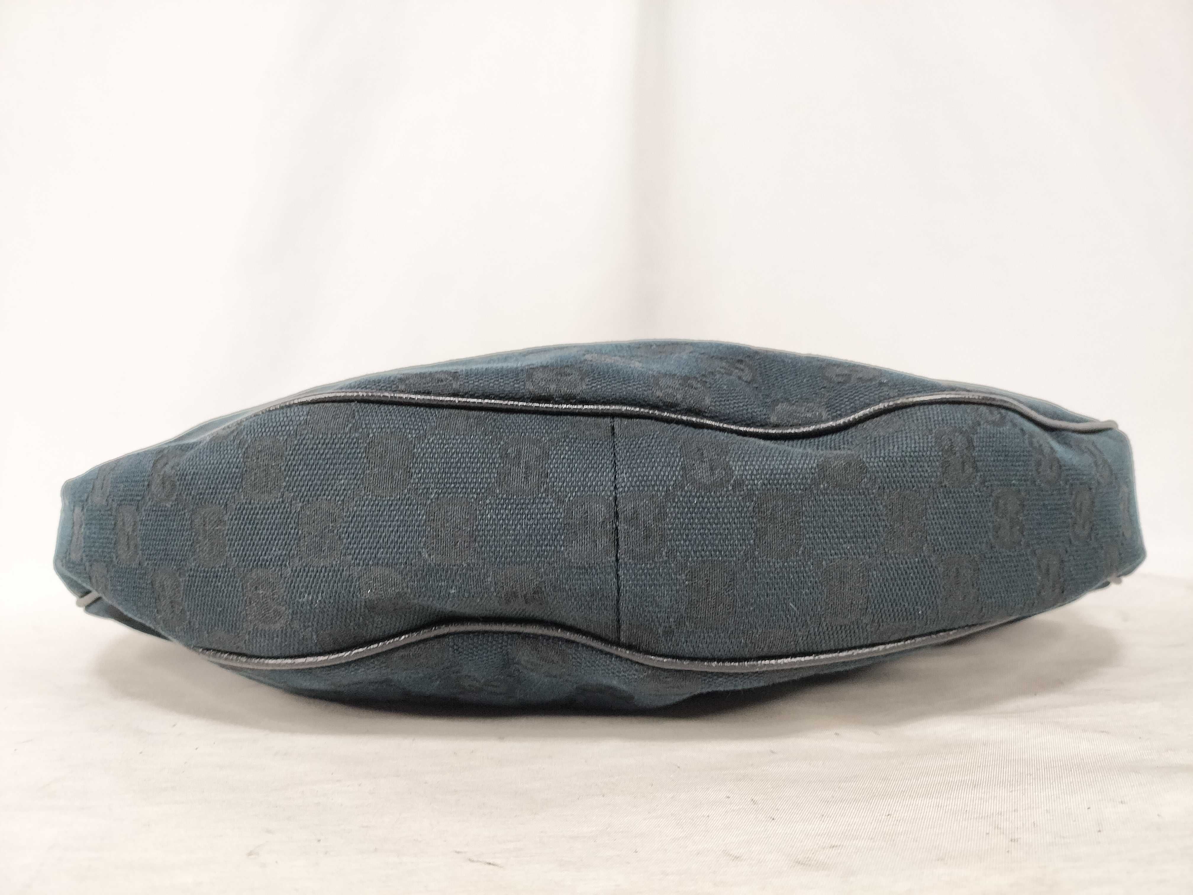 Bamboo Shoulder Bag, Black Canvas GG Monogram, 137577 — view 8