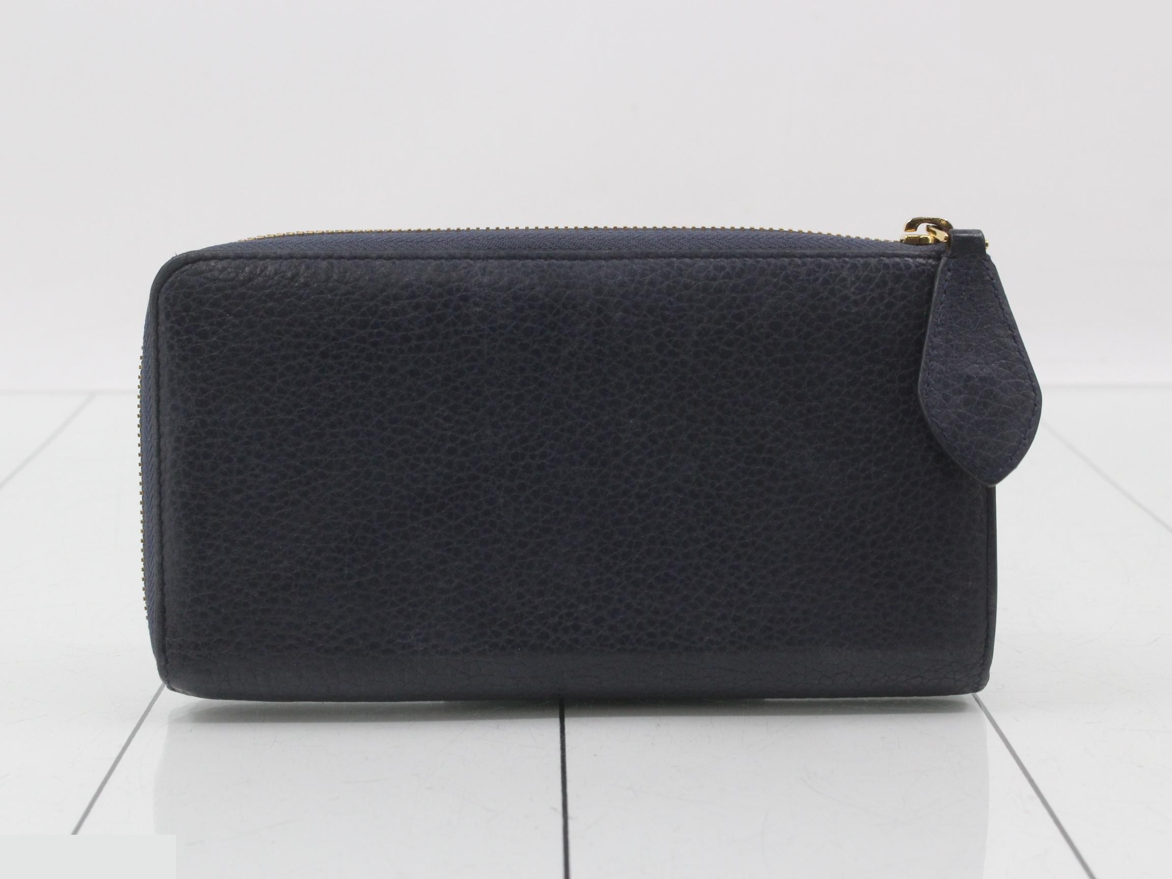 Portefeuille Comet Taurillon Navy — view 2