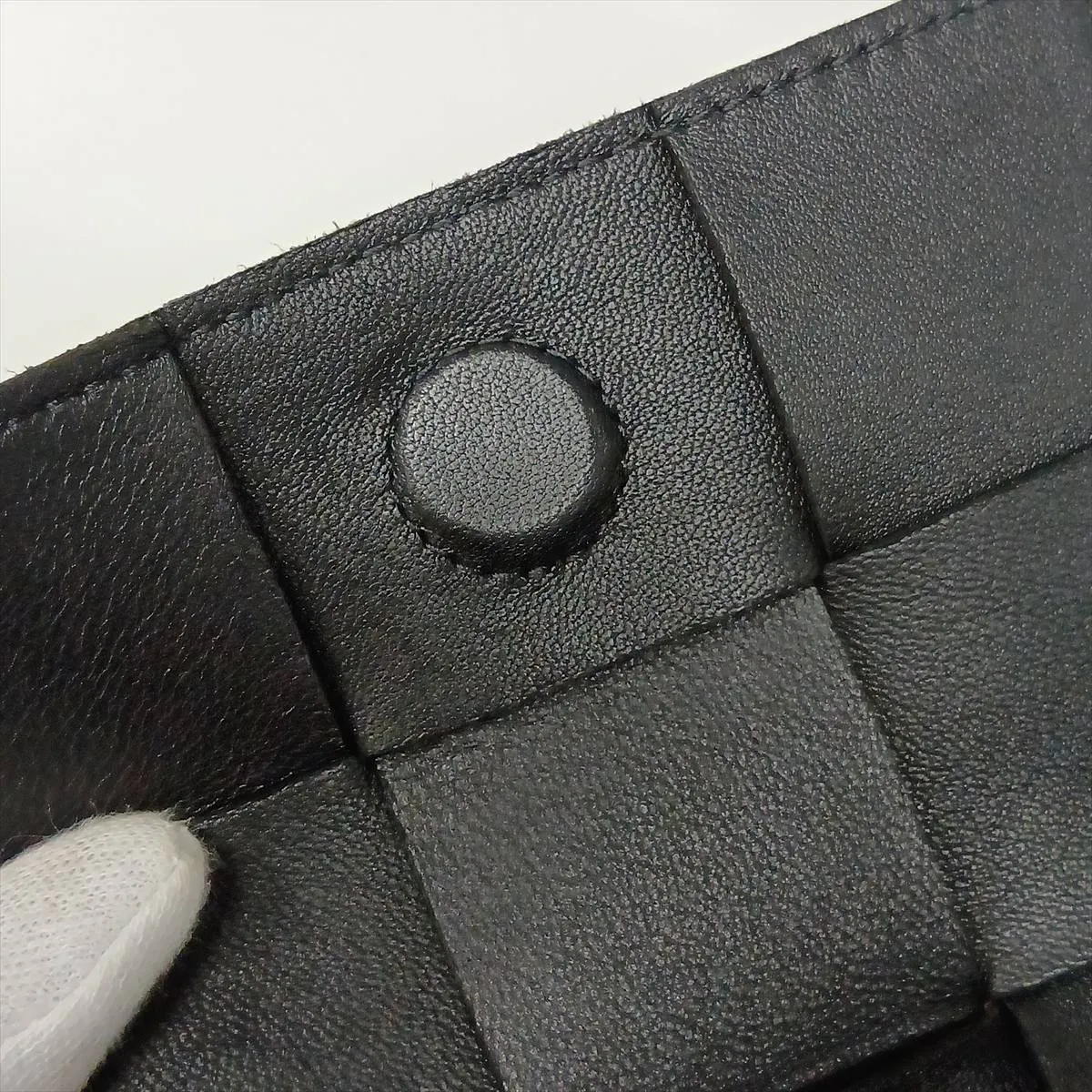 Maxi Intrecciato Candy Cassette Leather Shoulder Bag, Black — view 11