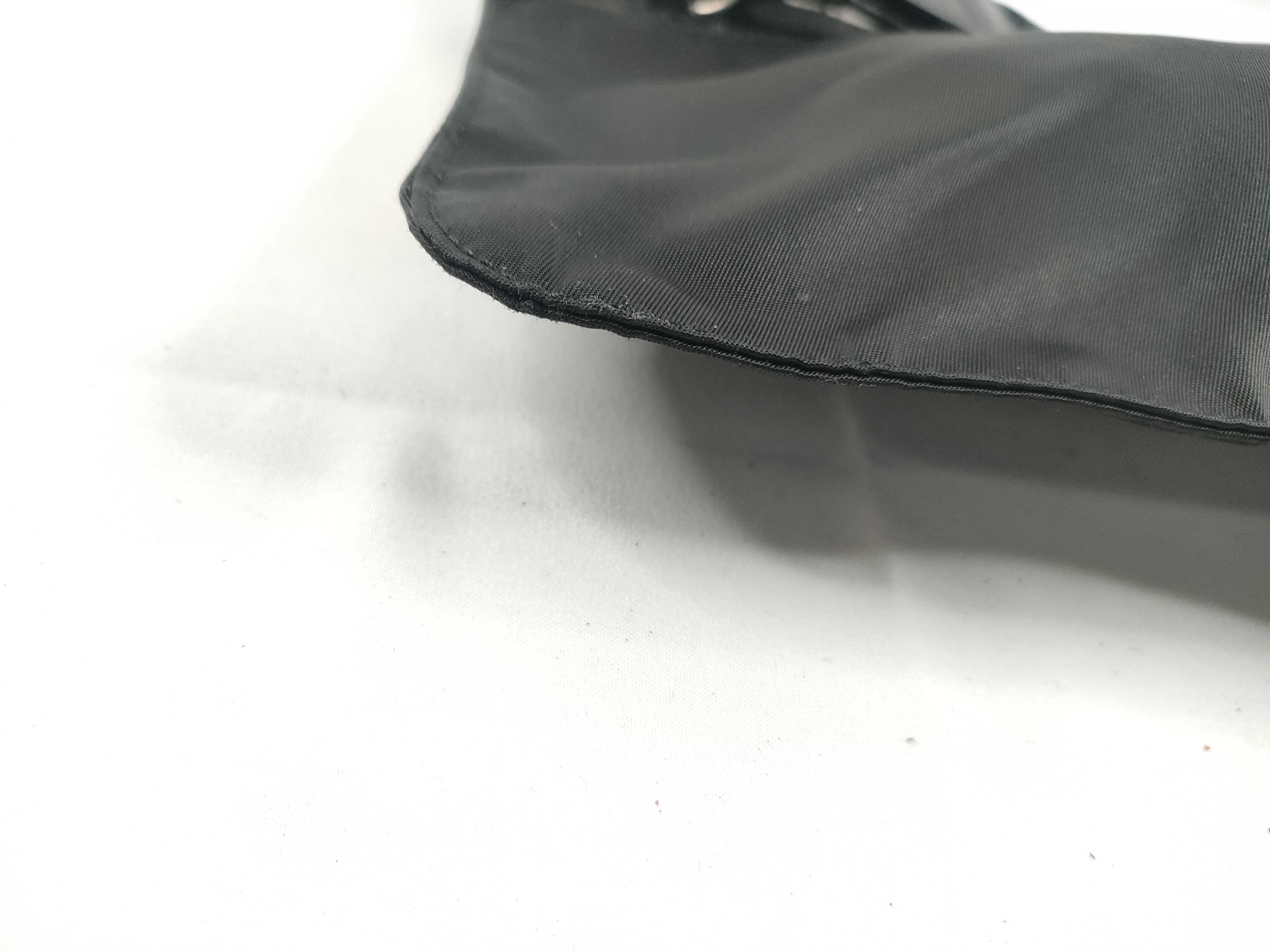 Nylon Body Bag Waist Bag with Triangle Logo, Black — view 3