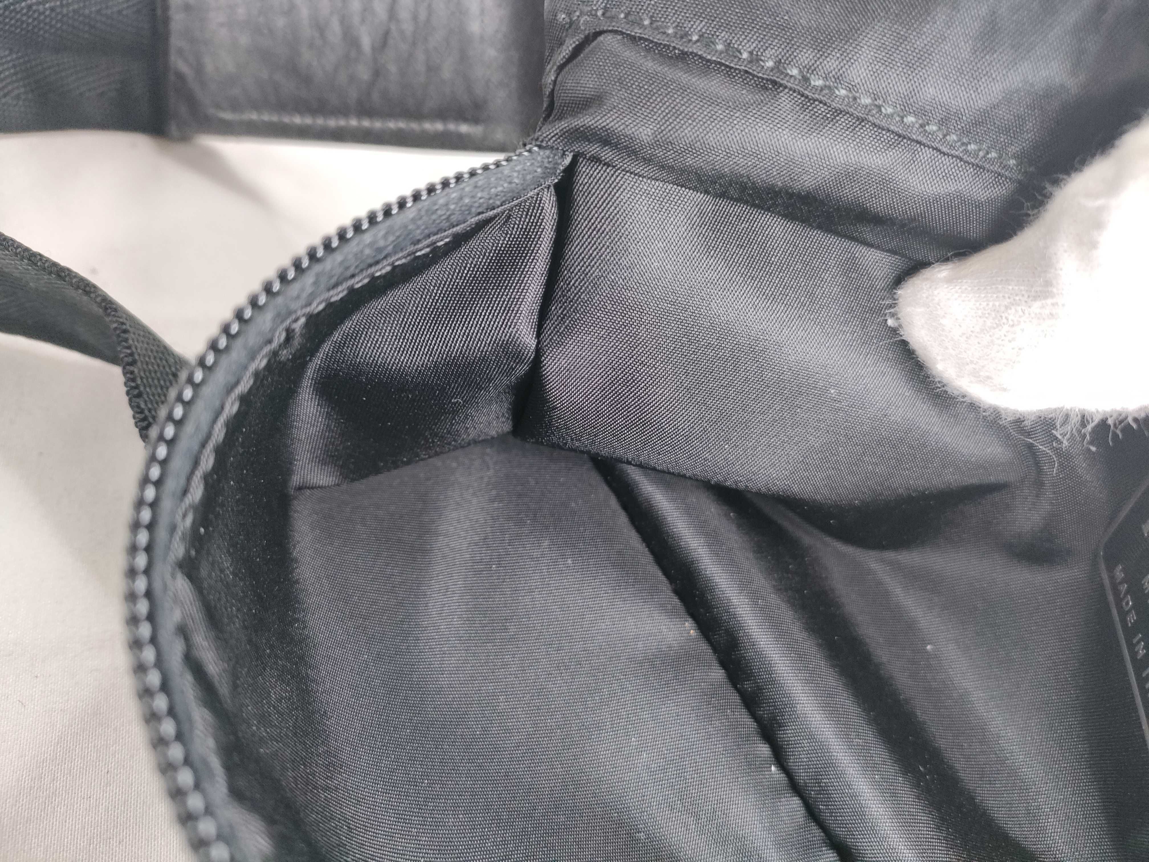 Nylon Body Bag Waist Bag with Triangle Logo, Black — view 10