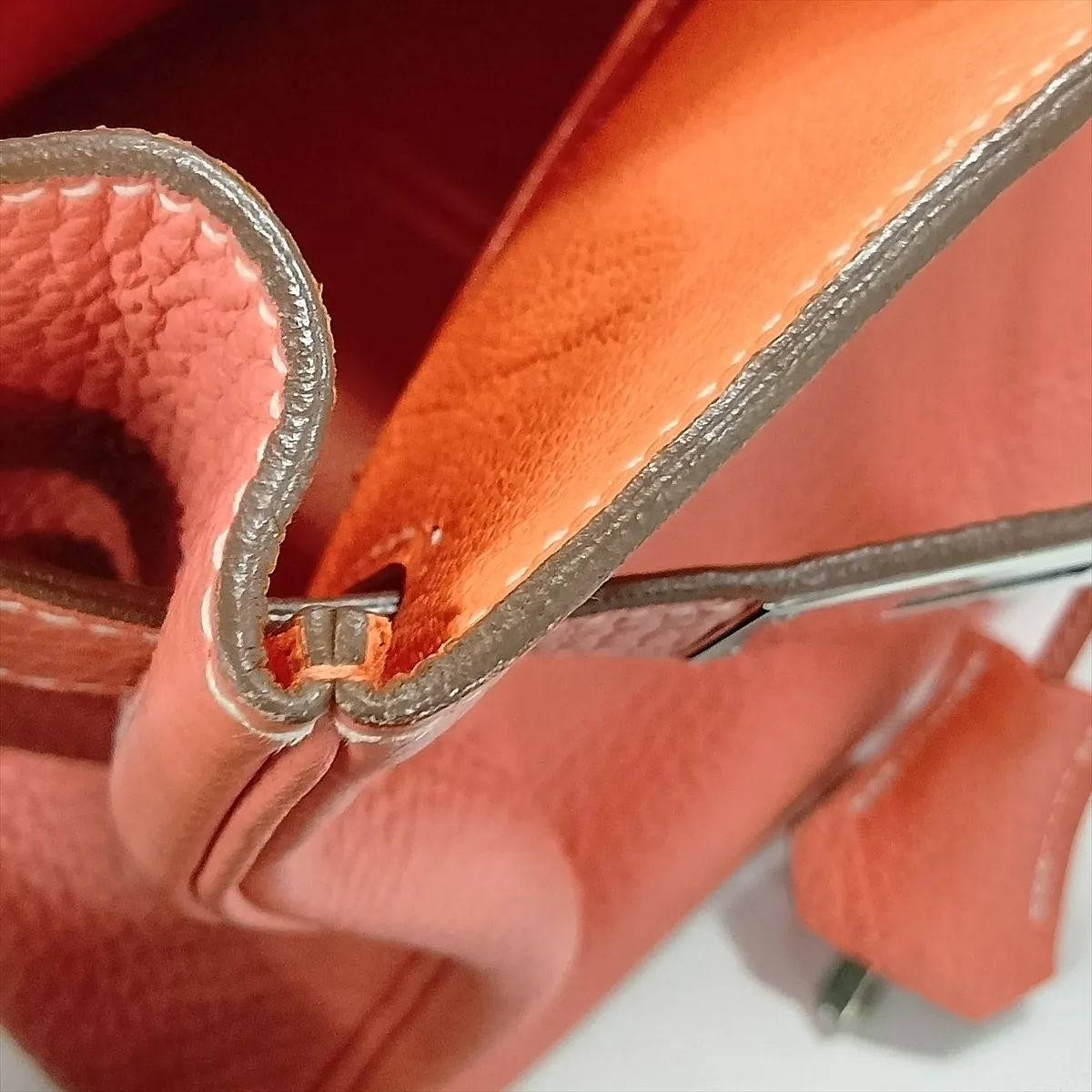 Birkin 30 Letournée Taurillon Clemence Crevette Silver Hardware Q: 2013 — view 15