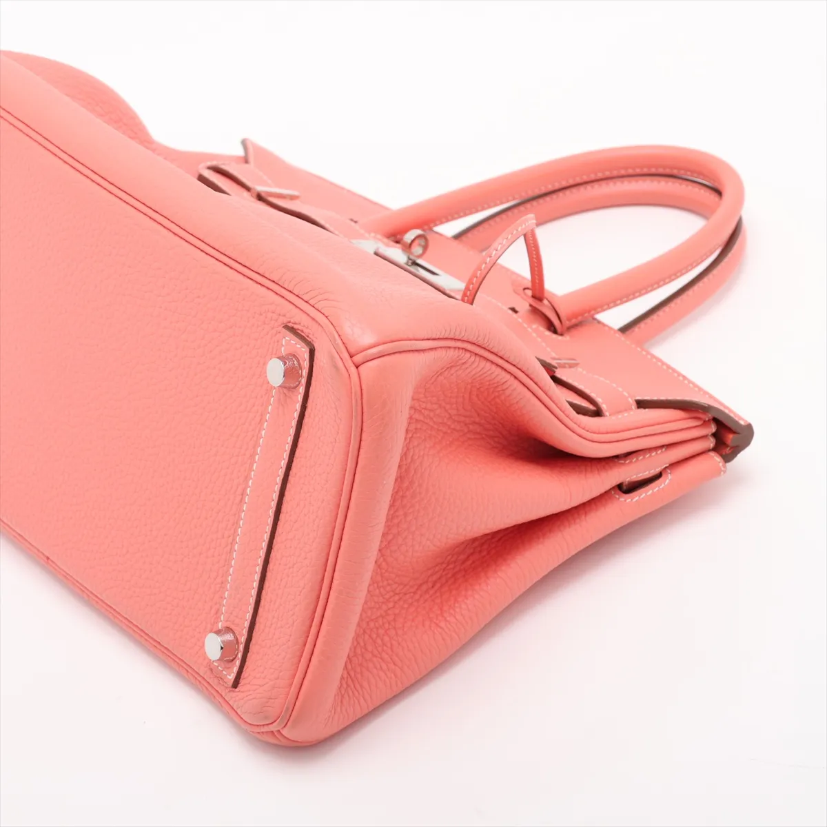 Birkin 30 Letournée Taurillon Clemence Crevette Silver Hardware Q: 2013 — view 3