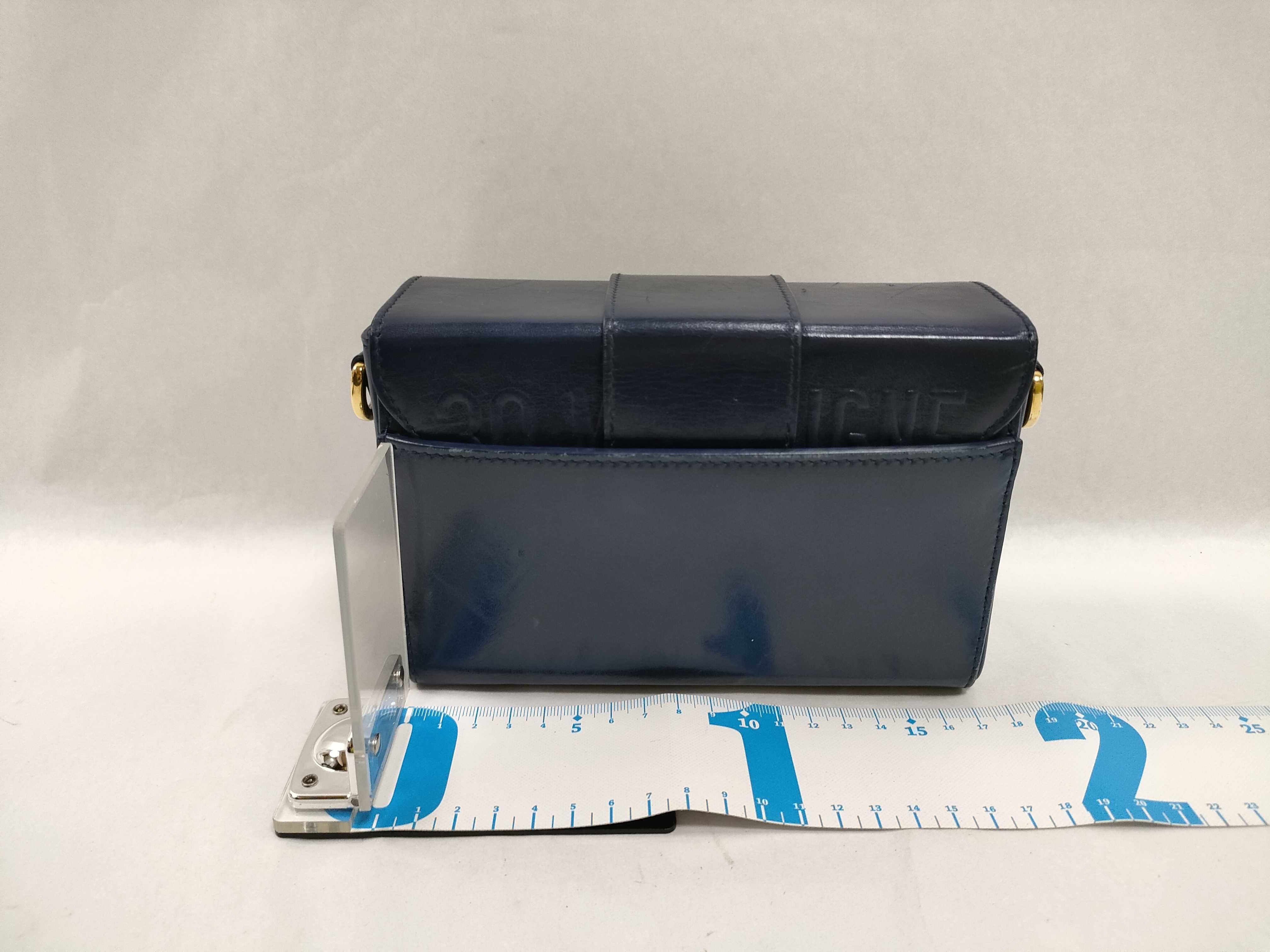 DU-Christian 30 Montaigne Box Bag Blue Shoulder Bag — view 2