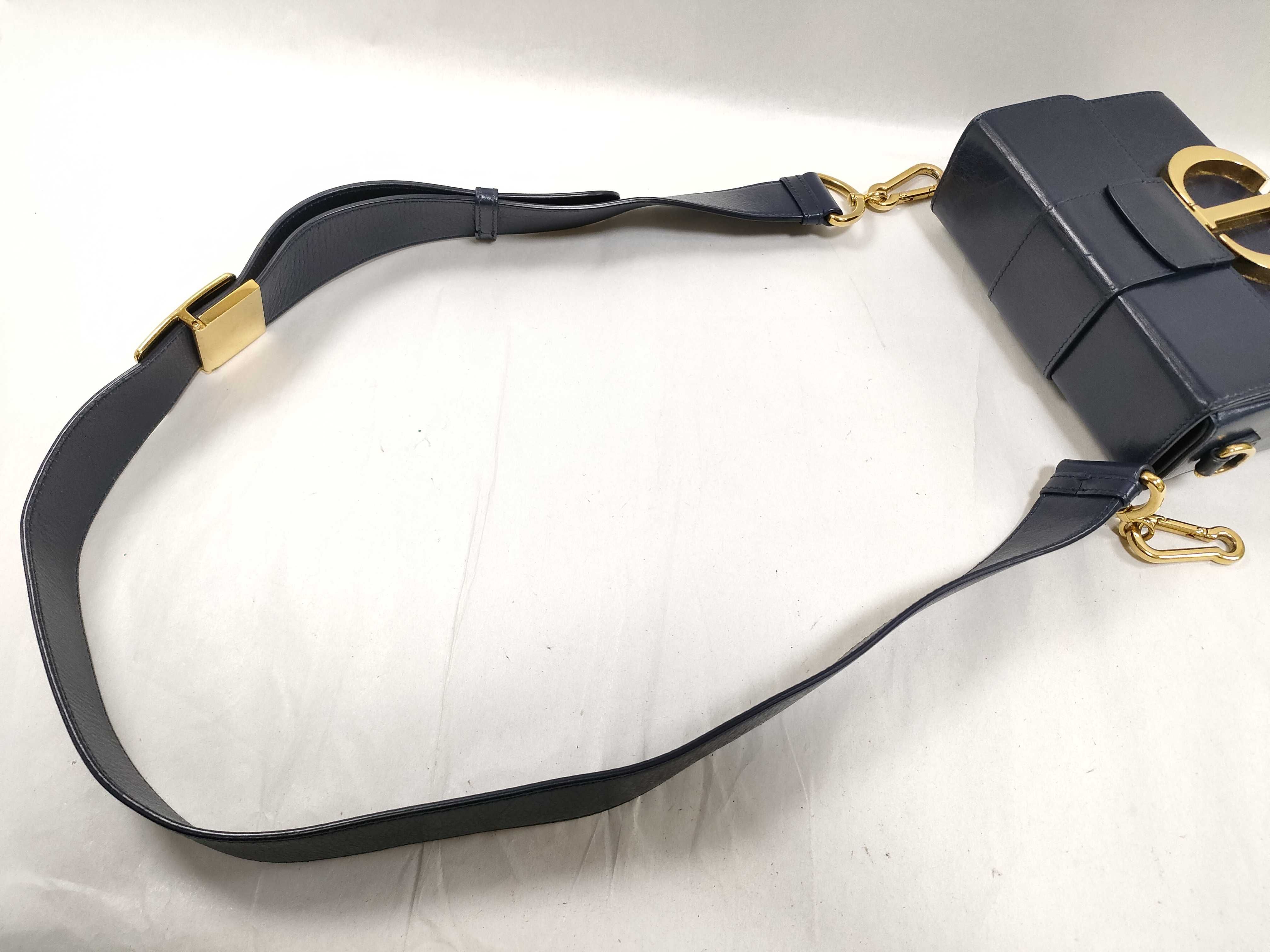 DU-Christian 30 Montaigne Box Bag Blue Shoulder Bag — view 3
