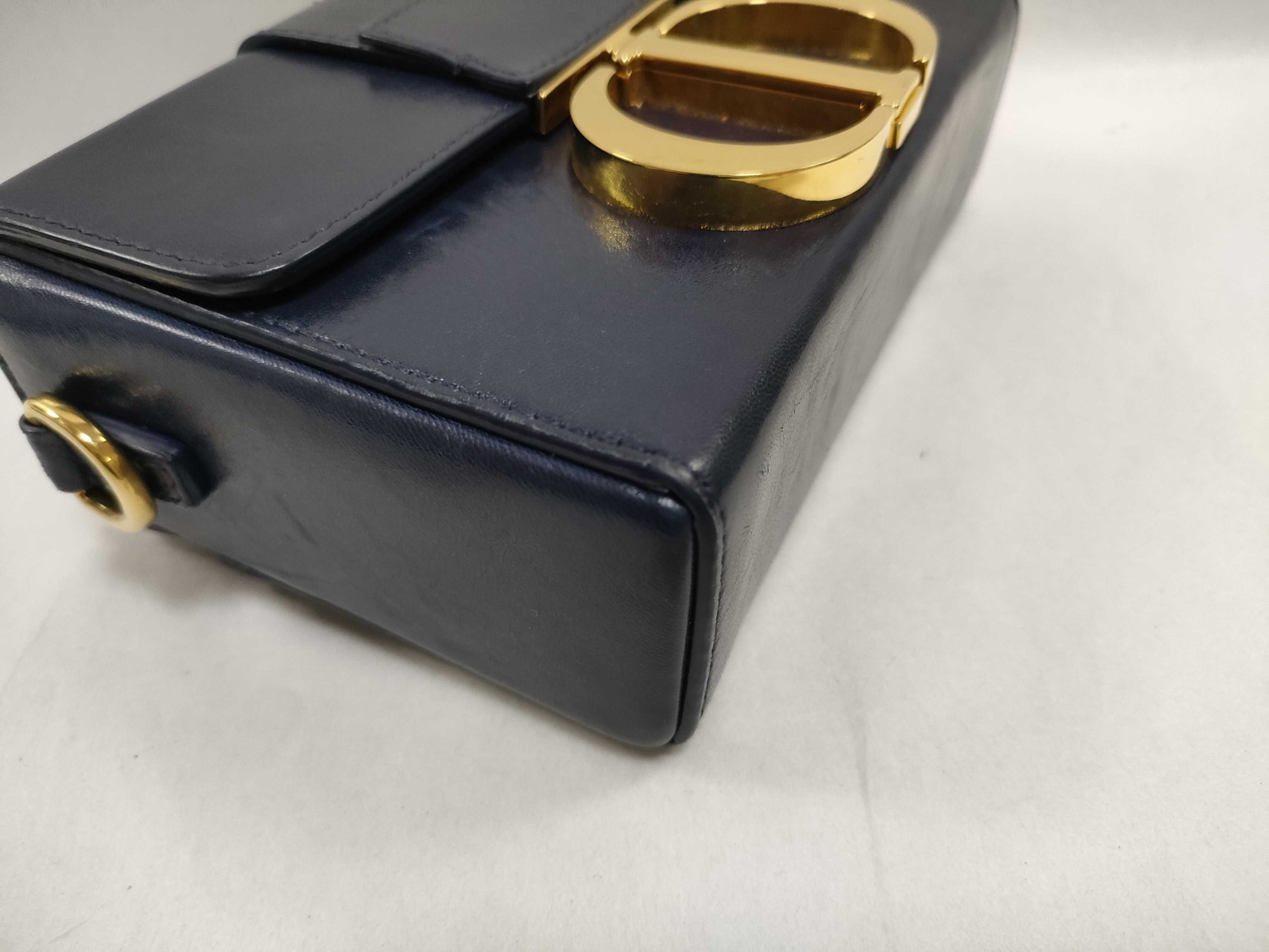 DU-Christian 30 Montaigne Box Bag Blue Shoulder Bag — view 6