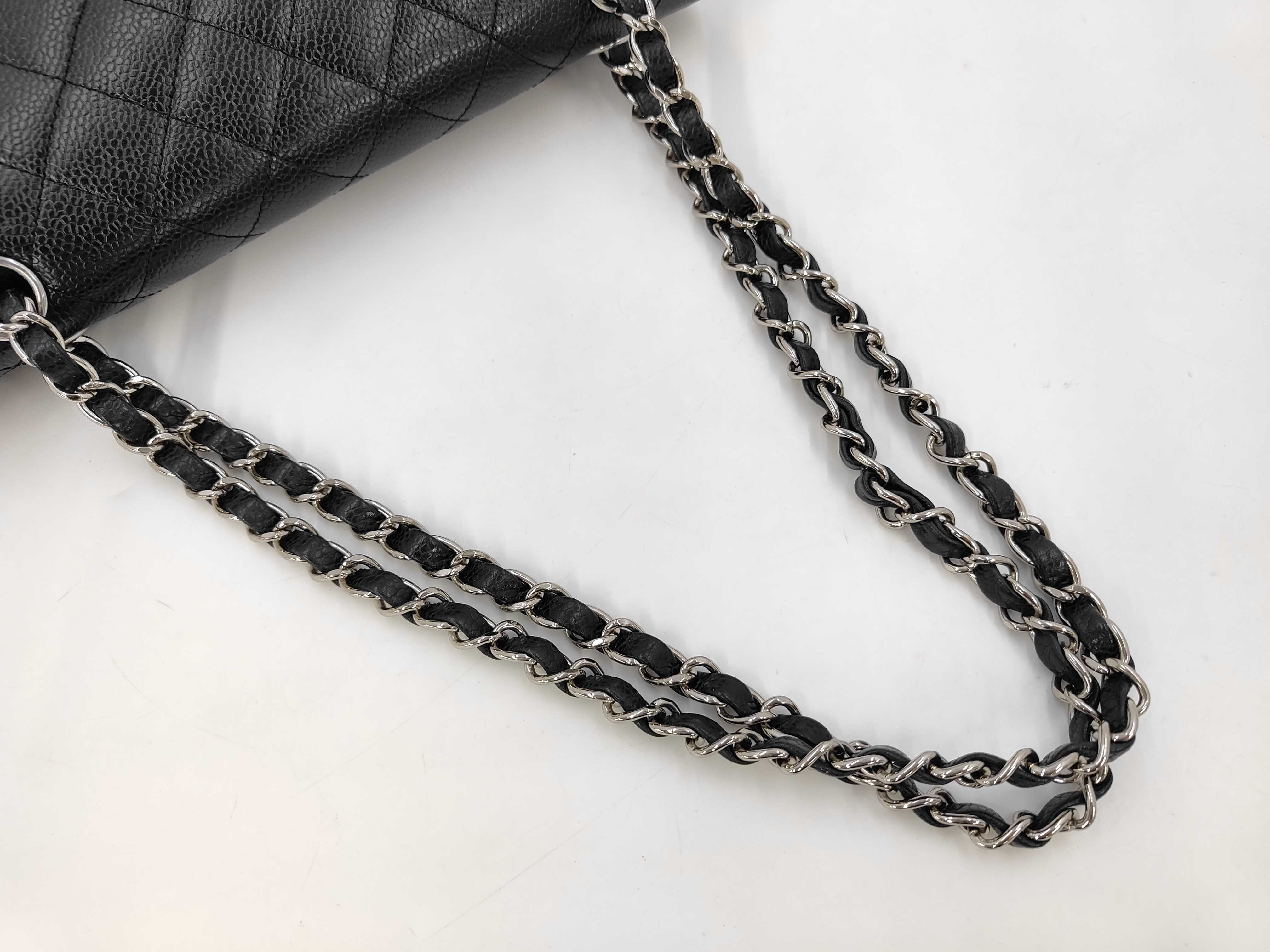 Matelassé Chain Shoulder Bag, Caviar Leather, with original seal, serial number 13-series, 13826660, Black Shoulder Bag — view 5