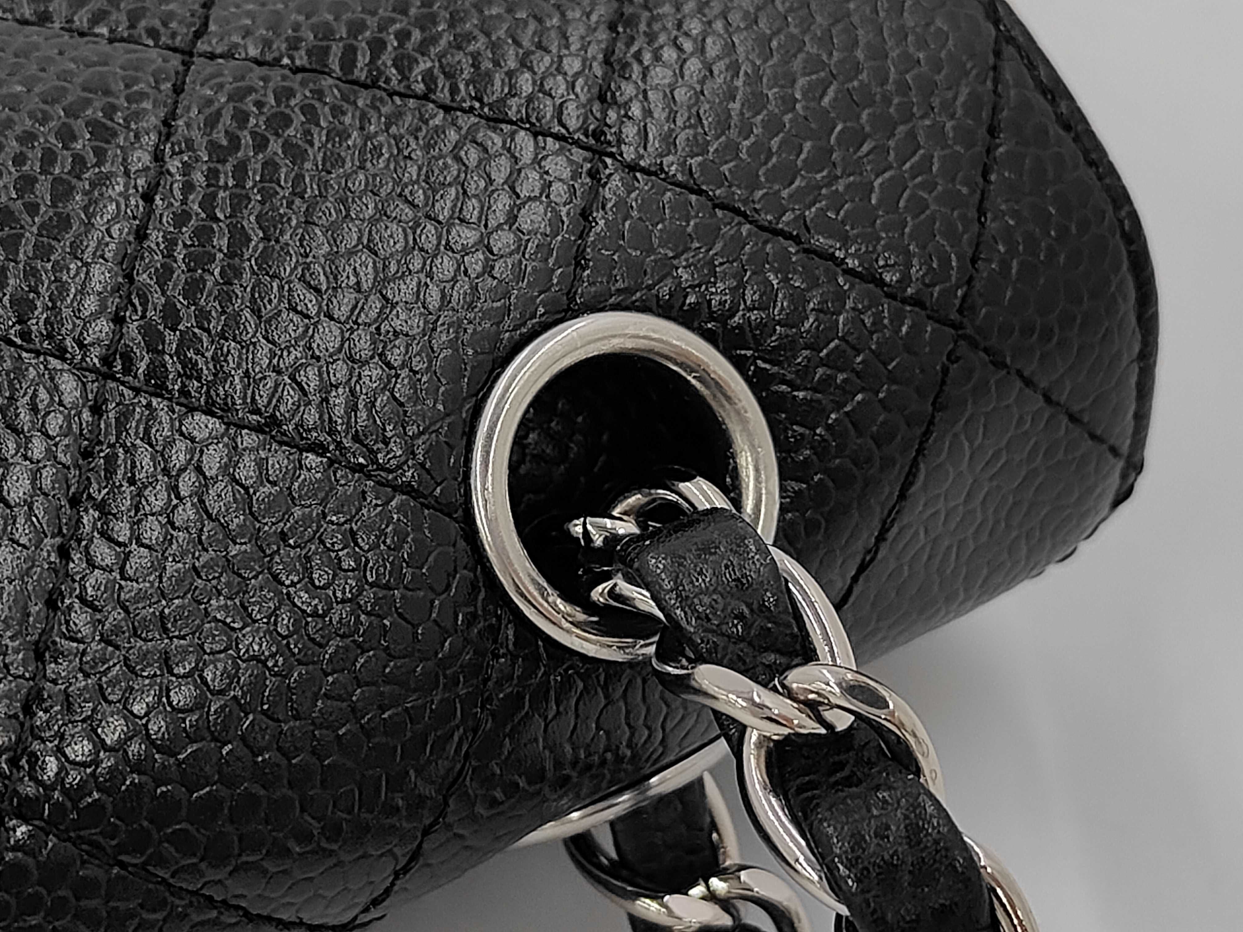 Matelassé Chain Shoulder Bag, Caviar Leather, with original seal, serial number 13-series, 13826660, Black Shoulder Bag — view 7