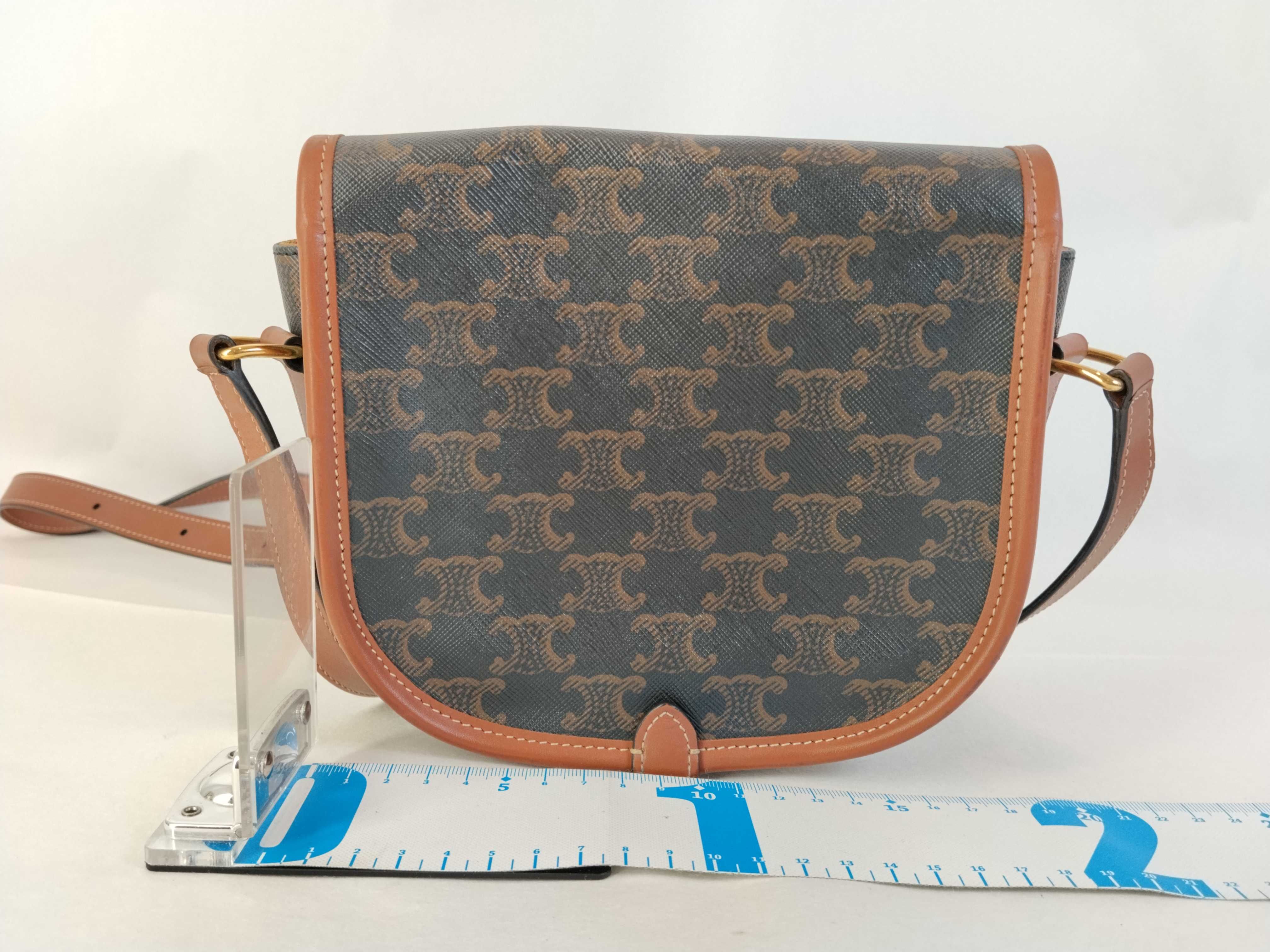 FOLCO Tan Triomphe Pattern Saddle Bag Shoulder Bag — view 2