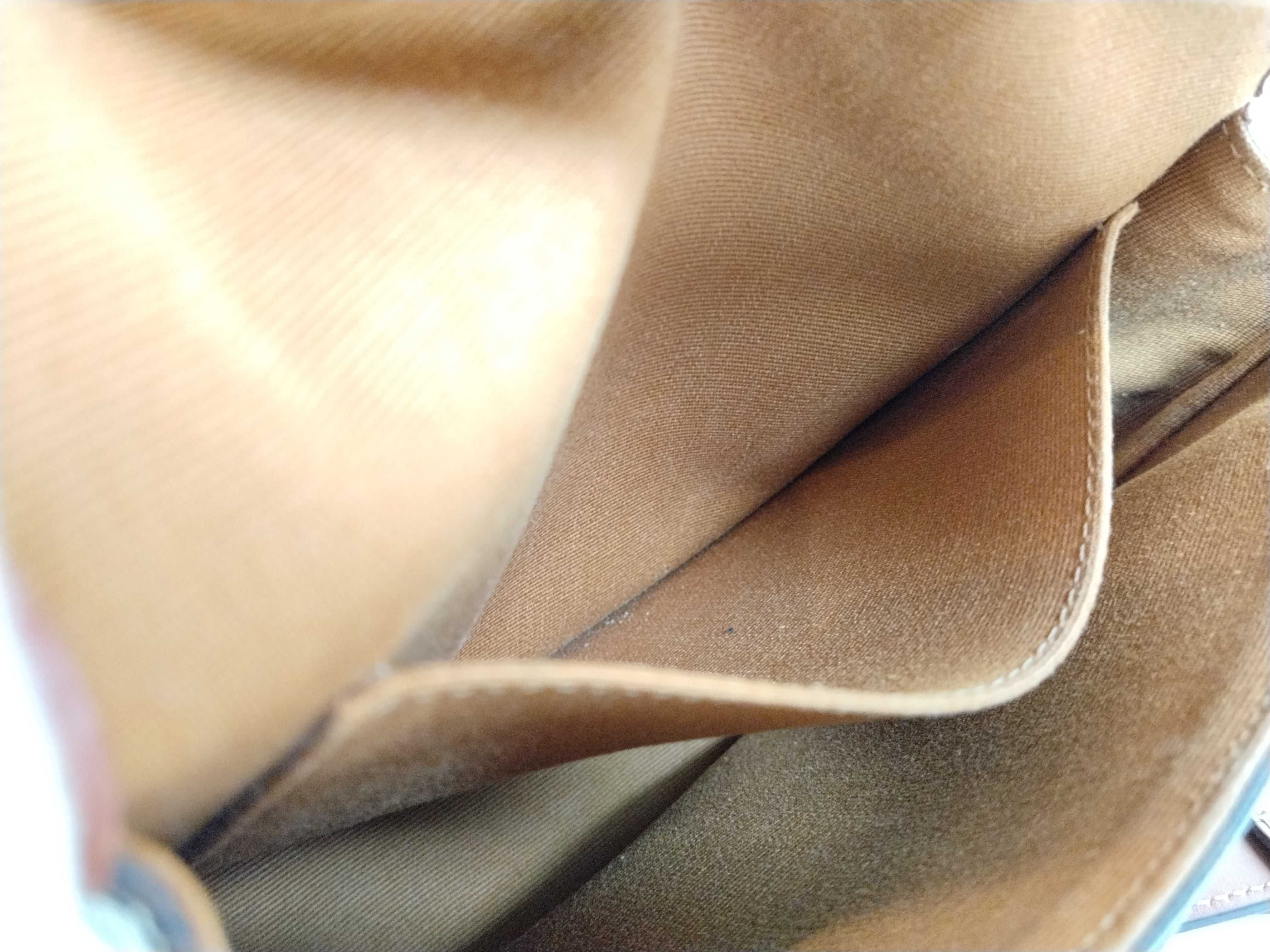 FOLCO Tan Triomphe Pattern Saddle Bag Shoulder Bag — view 11