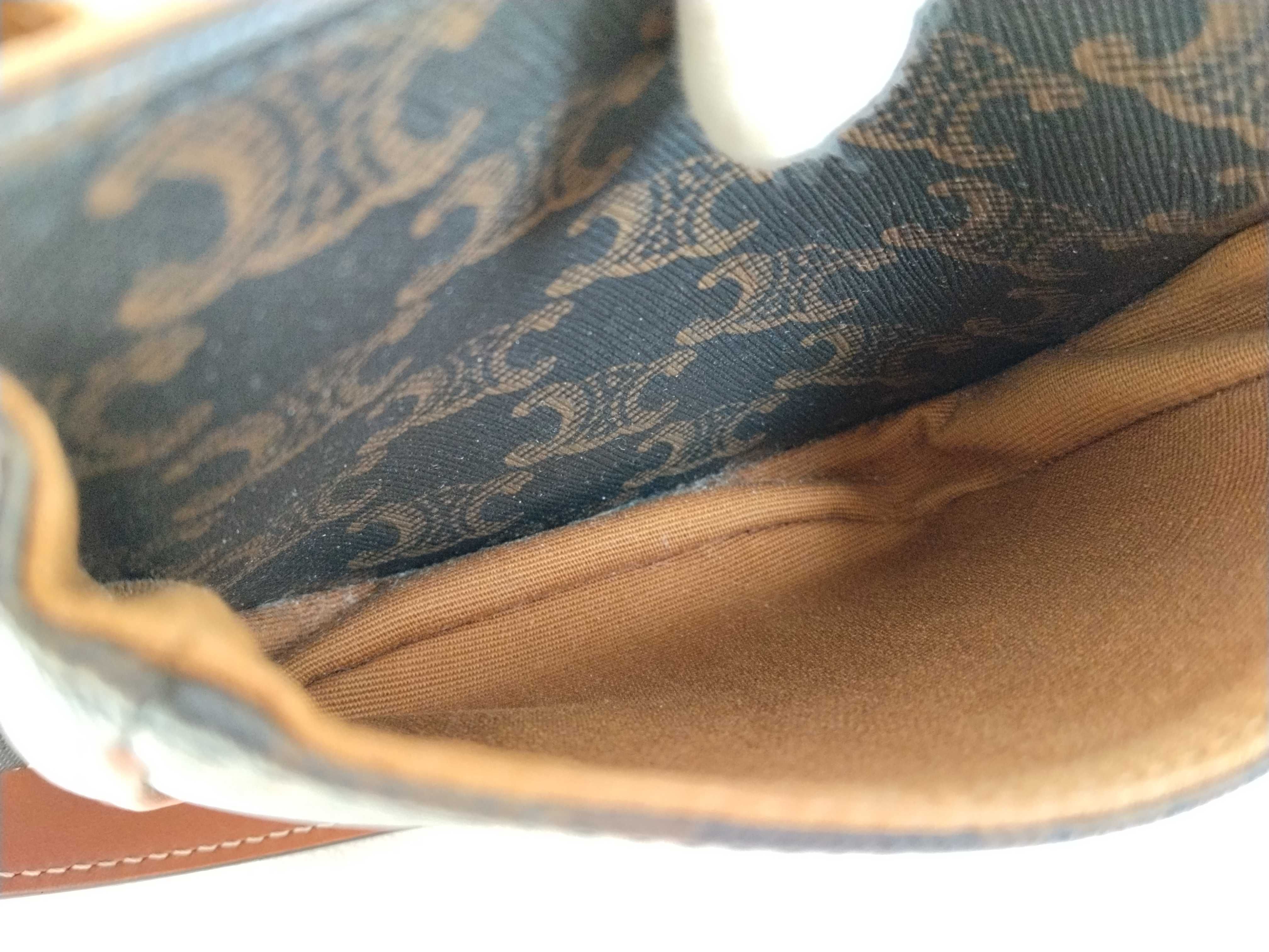 FOLCO Tan Triomphe Pattern Saddle Bag Shoulder Bag — view 12