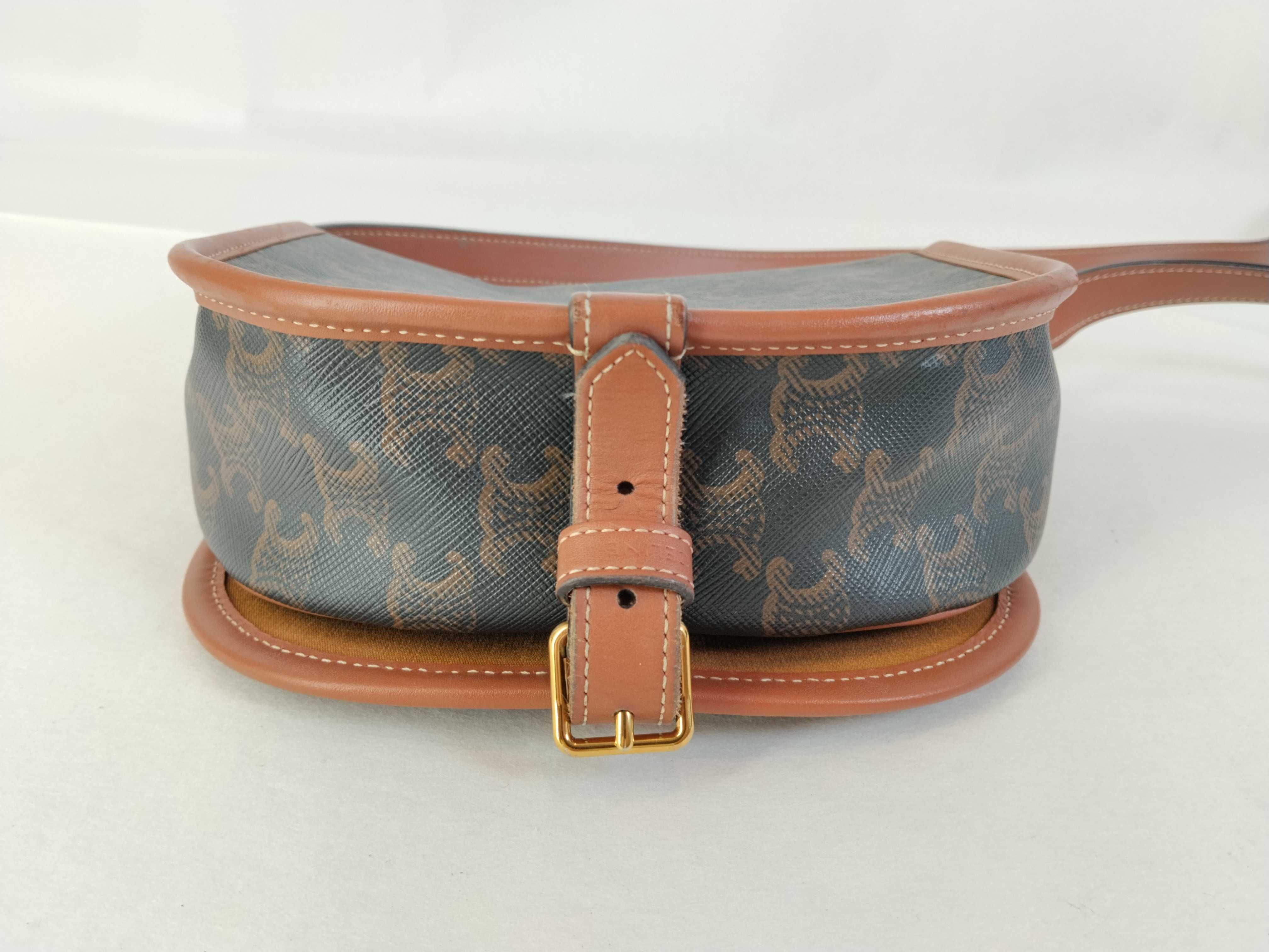FOLCO Tan Triomphe Pattern Saddle Bag Shoulder Bag — view 7