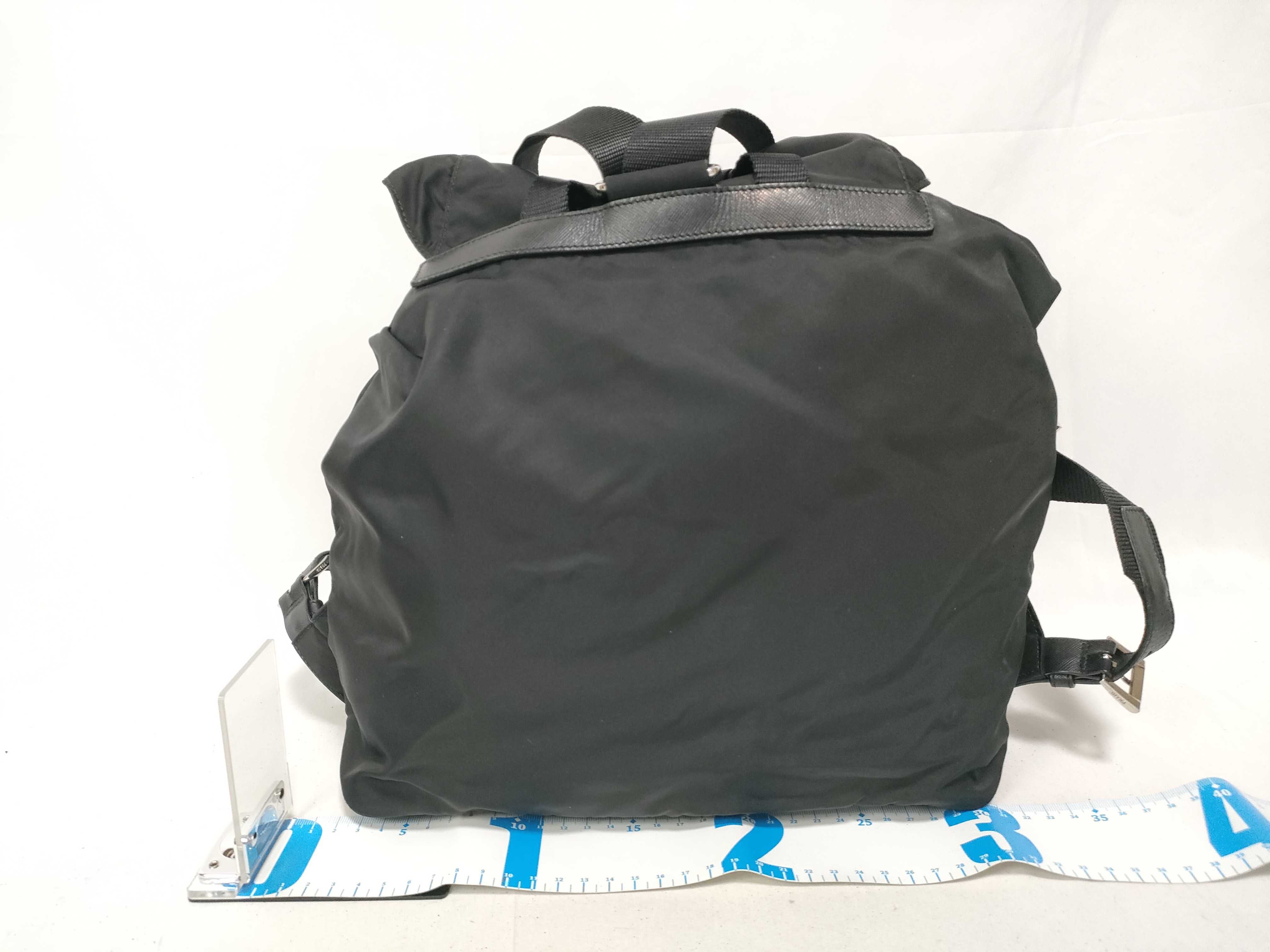 Tessuto Nylon Backpack/Rucksack, Black — view 2