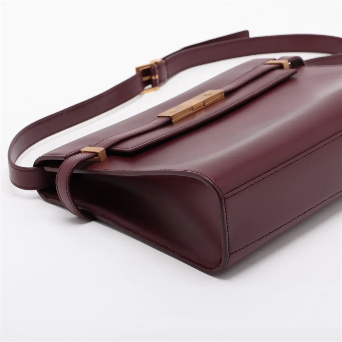 Manhattan 579271 Leather Shoulder Bag, Red — view 4