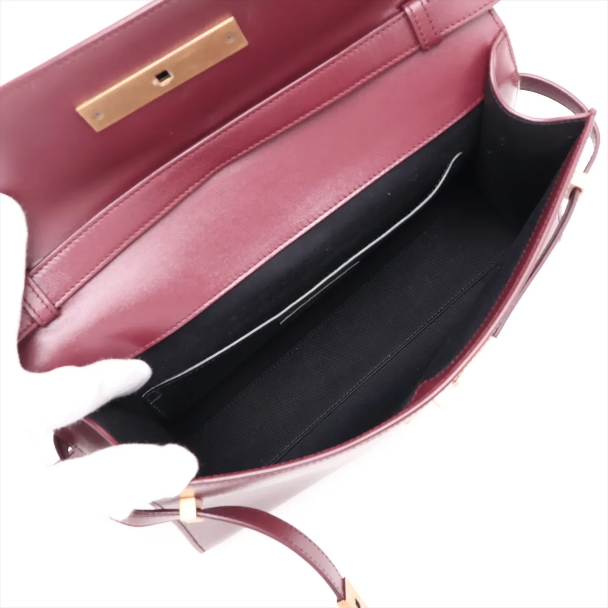 Manhattan 579271 Leather Shoulder Bag, Red — view 6