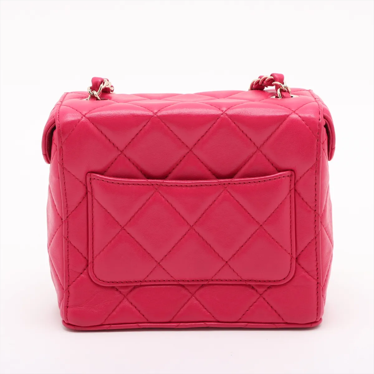 Matelasse Lambskin Chain Shoulder Bag Pink Gold Hardware KA82K56G Random Plate — view 2