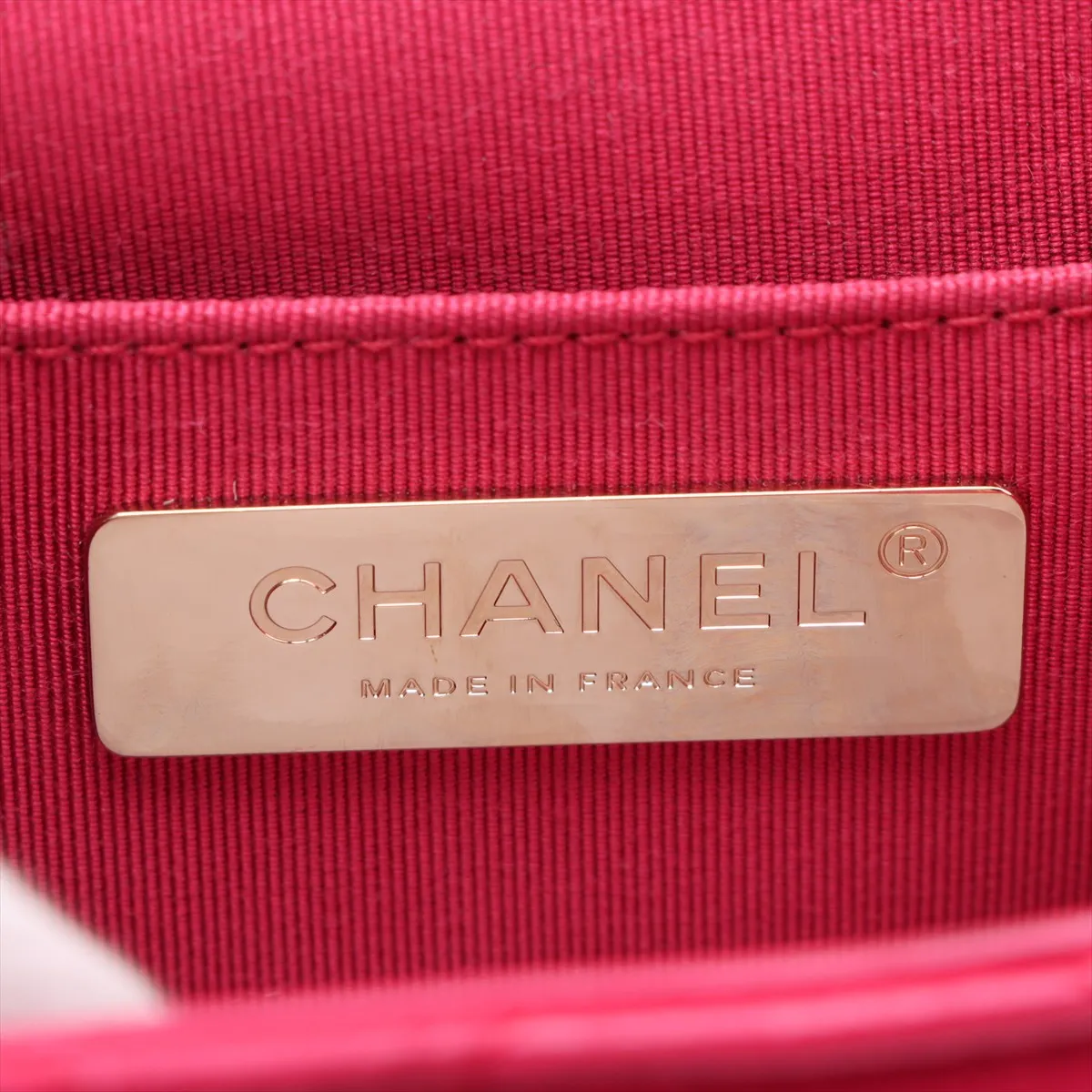 Matelasse Lambskin Chain Shoulder Bag Pink Gold Hardware KA82K56G Random Plate — view 9