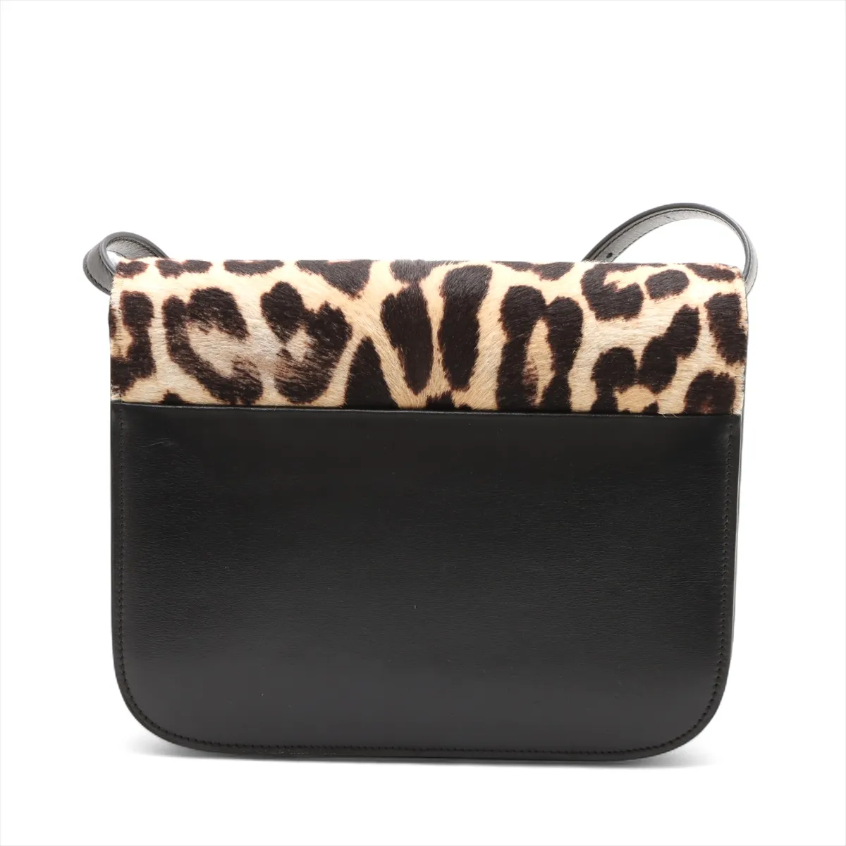 Classic Box Haraco x Leather Shoulder Bag Brown x Black — view 2