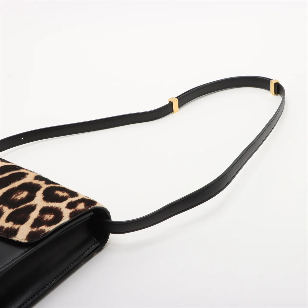 Classic Box Haraco x Leather Shoulder Bag Brown x Black — view 5