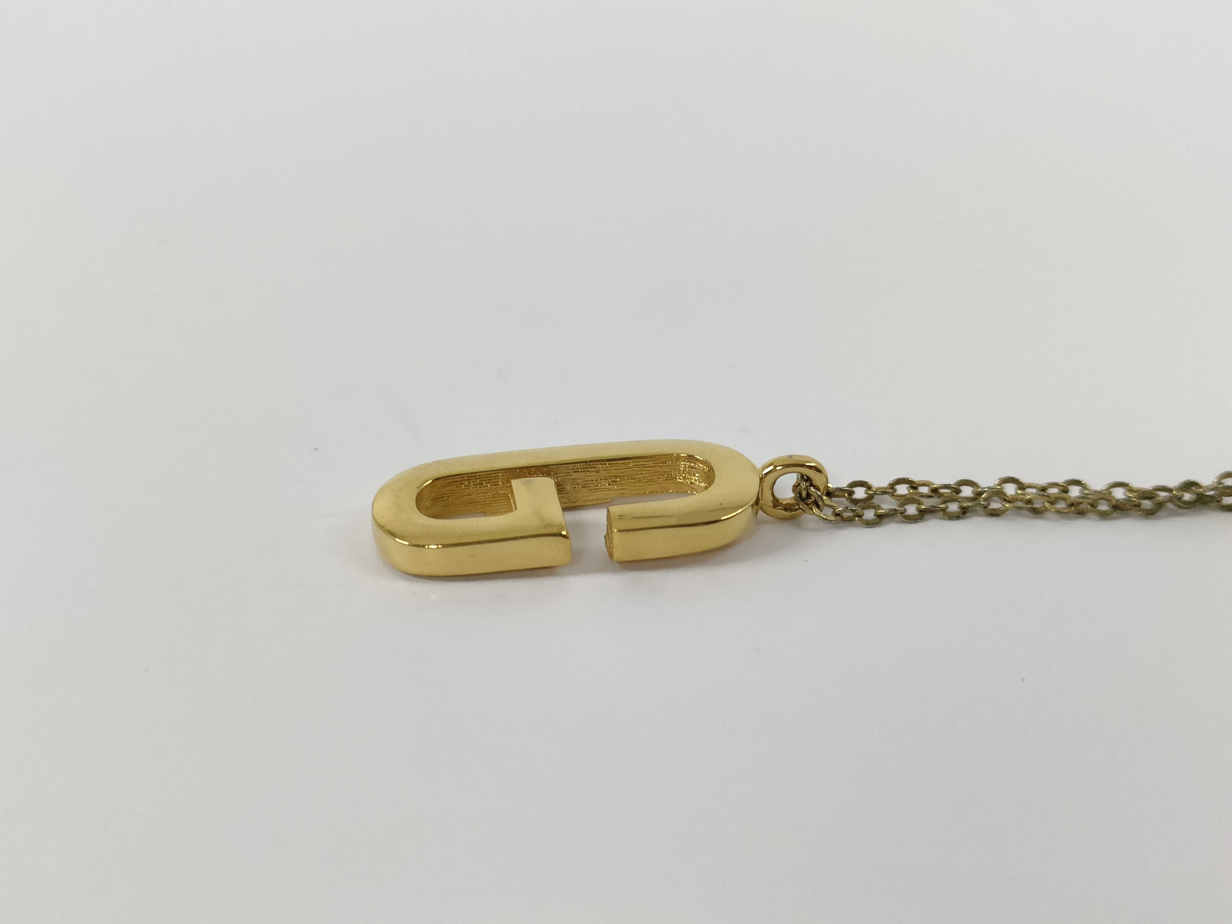 G-logo oval gold necklace — view 3