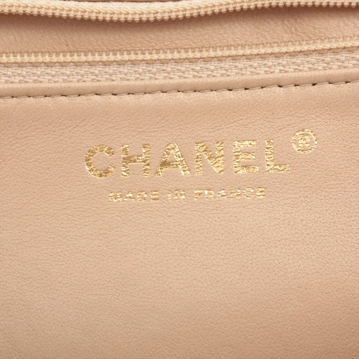 Cocomark Mouton Single Flap Double Chain Bag Pearl Beige Gold Hardware 20192819 20s — view 10