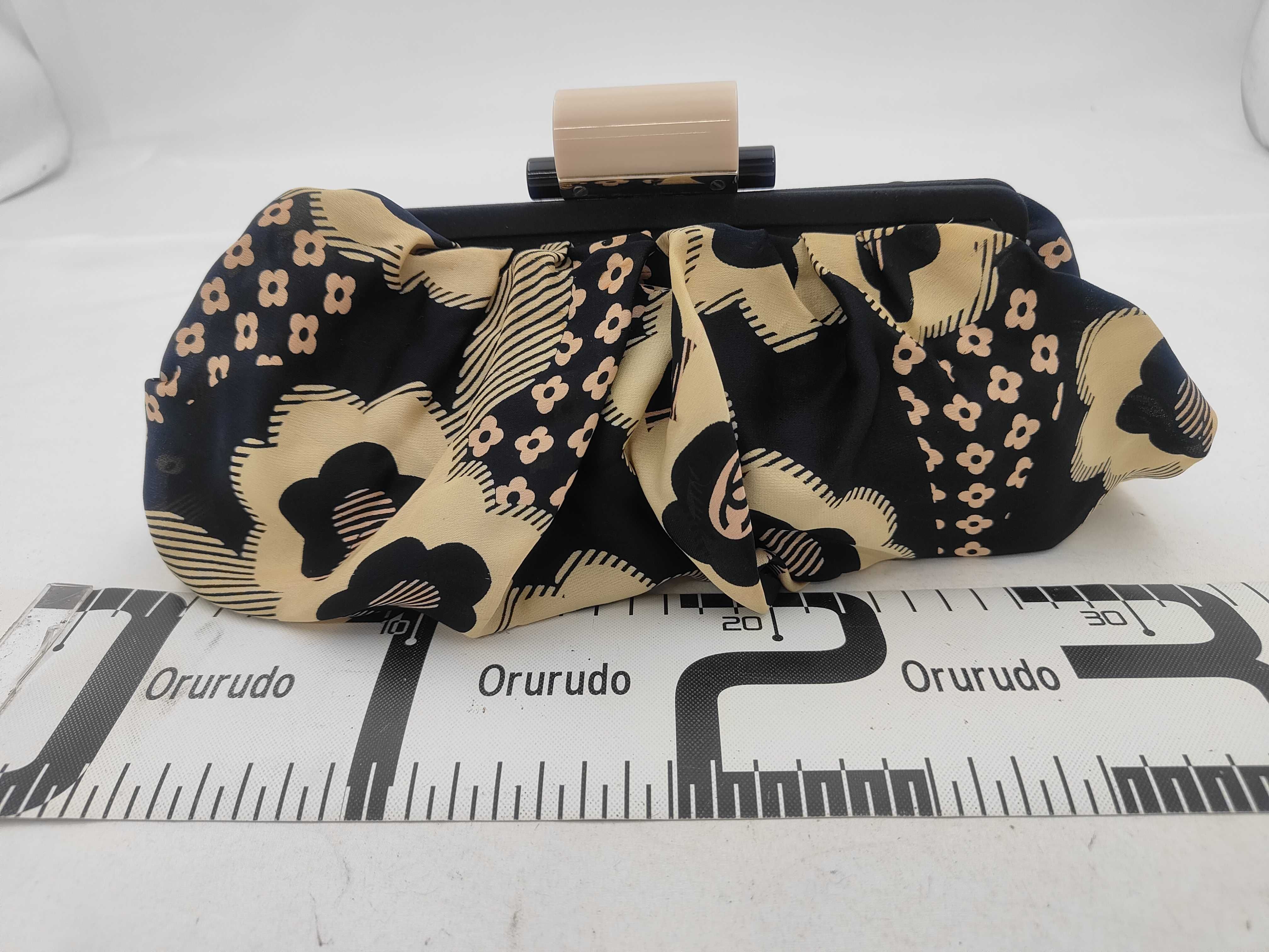 Camellia Flower Coco Mark All-Over Print Silk Clutch Bag Party Bag Handbag — view 2