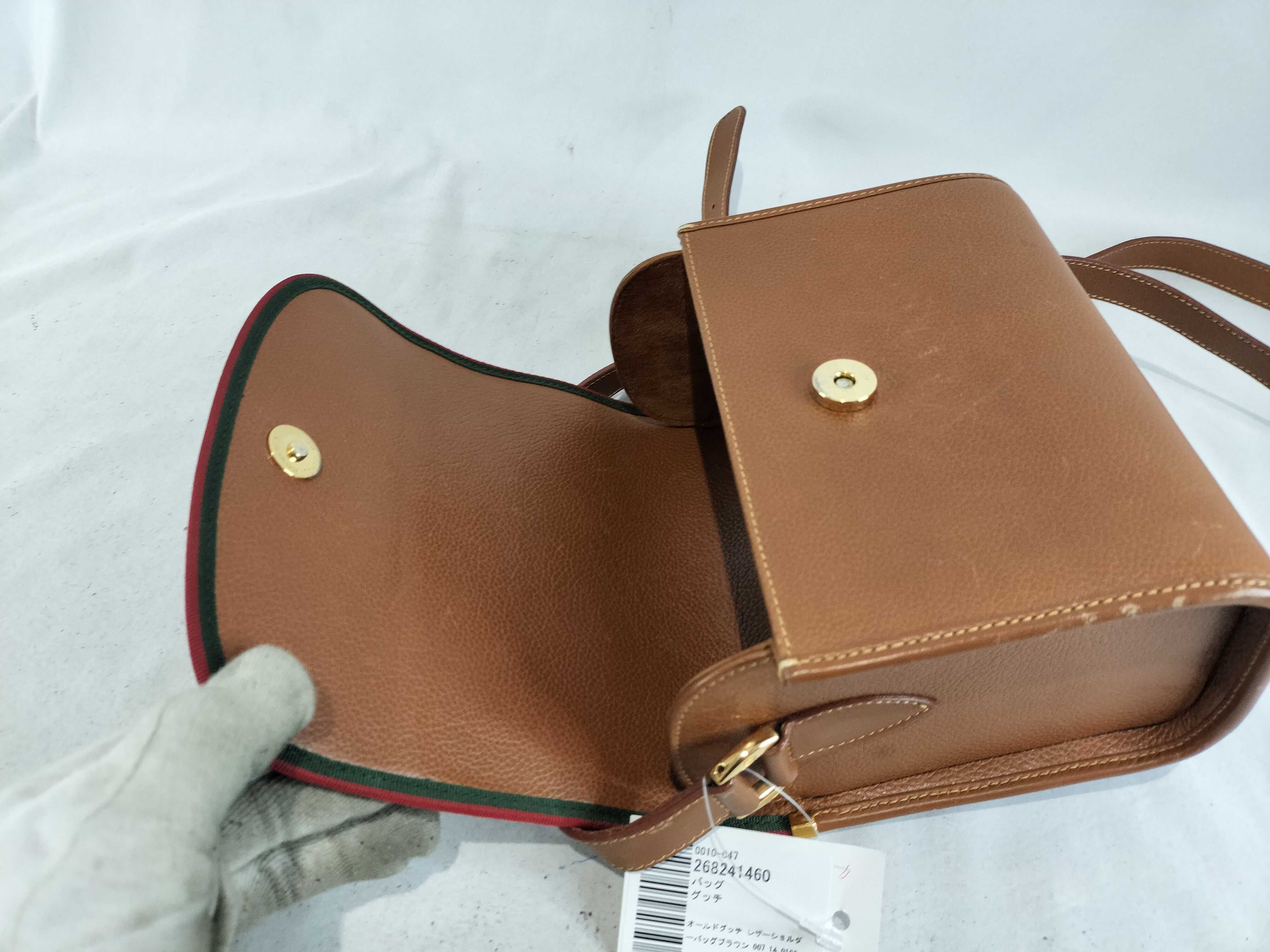 Old Gucci Leather Shoulder Bag Brown 007 14 0106 Shoulder Bag — view 9