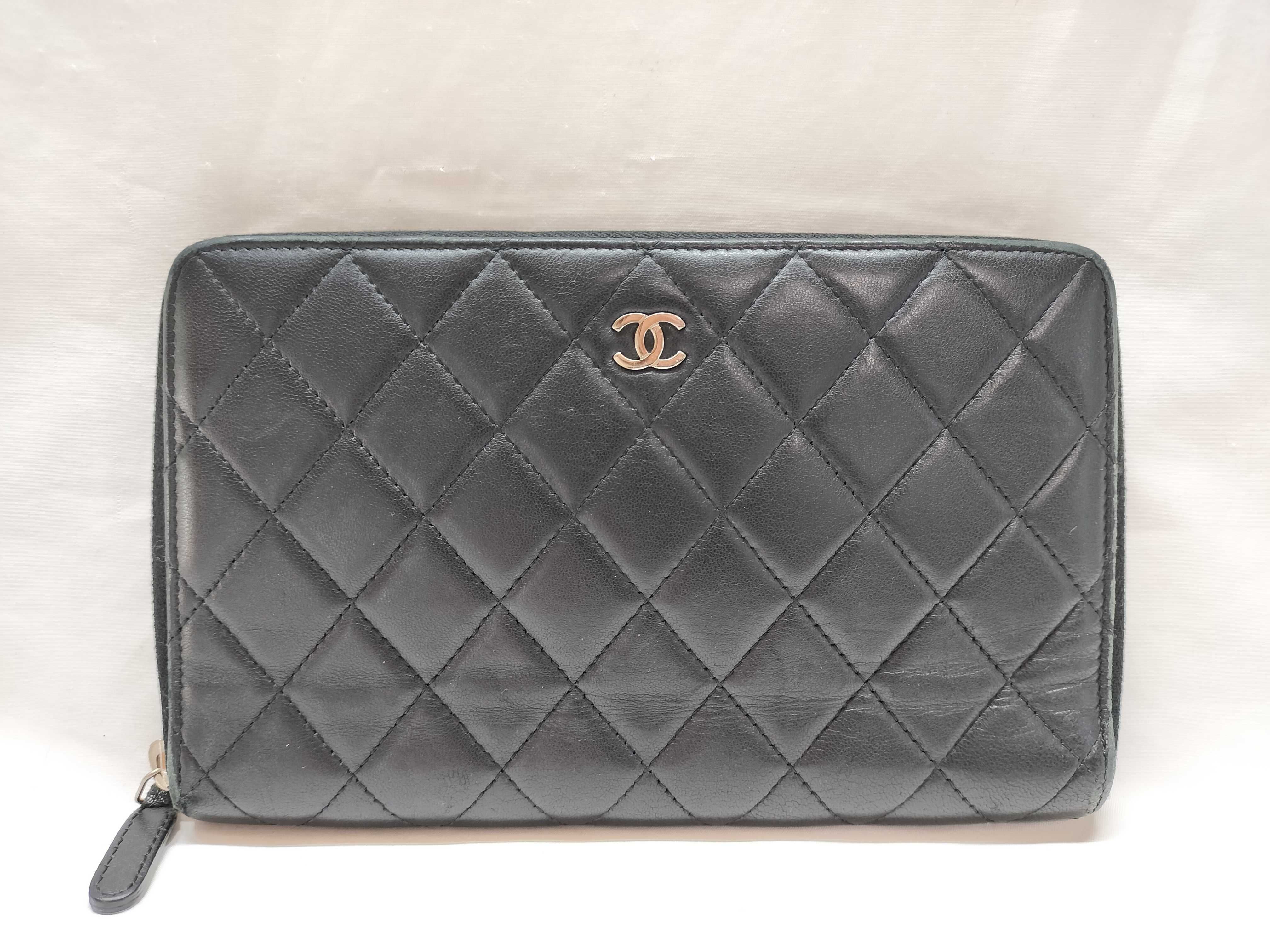 Lambskin Round Zip Long Wallet Lambskin Wallet