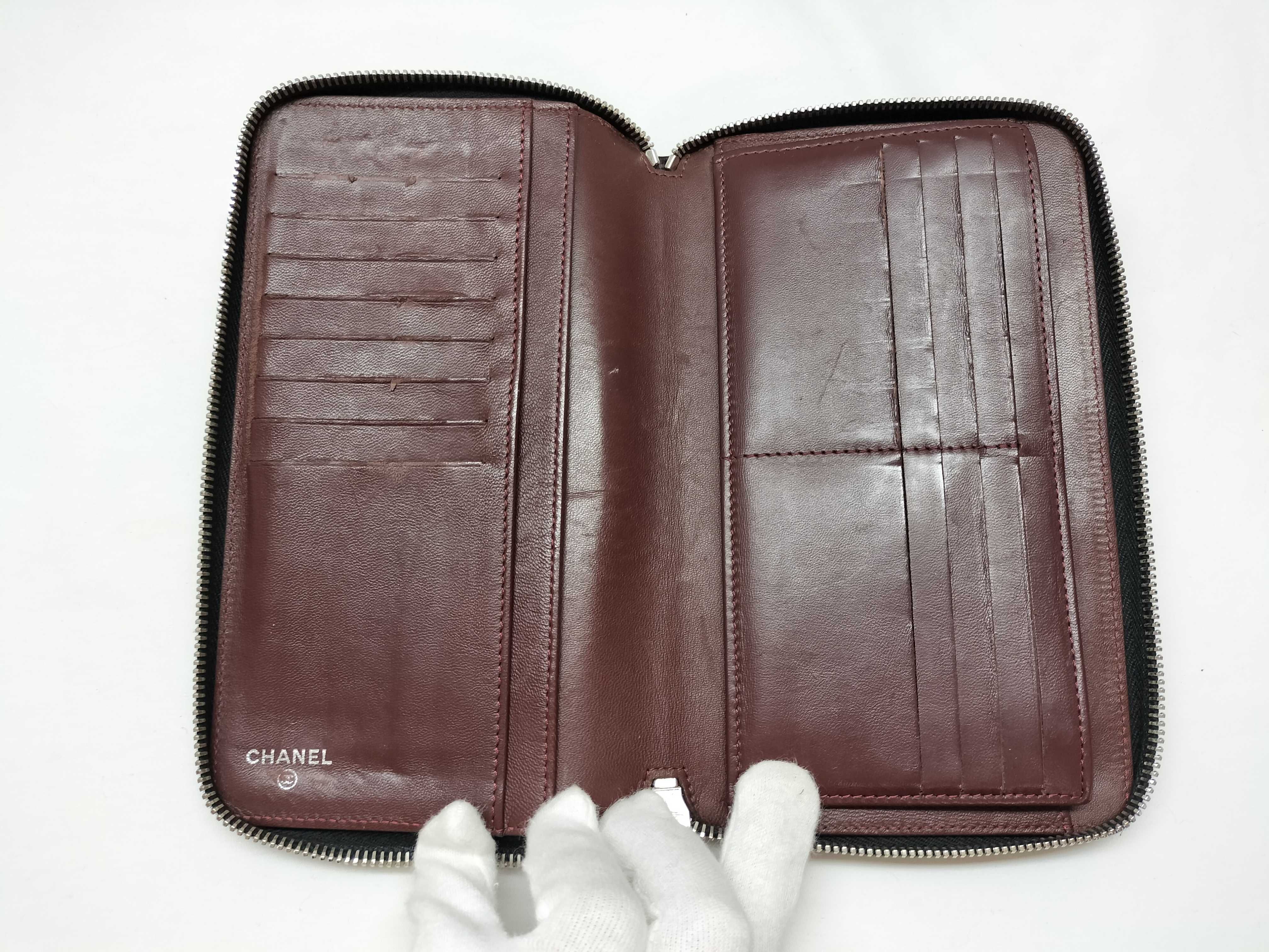 Lambskin Round Zip Long Wallet Lambskin Wallet — view 11