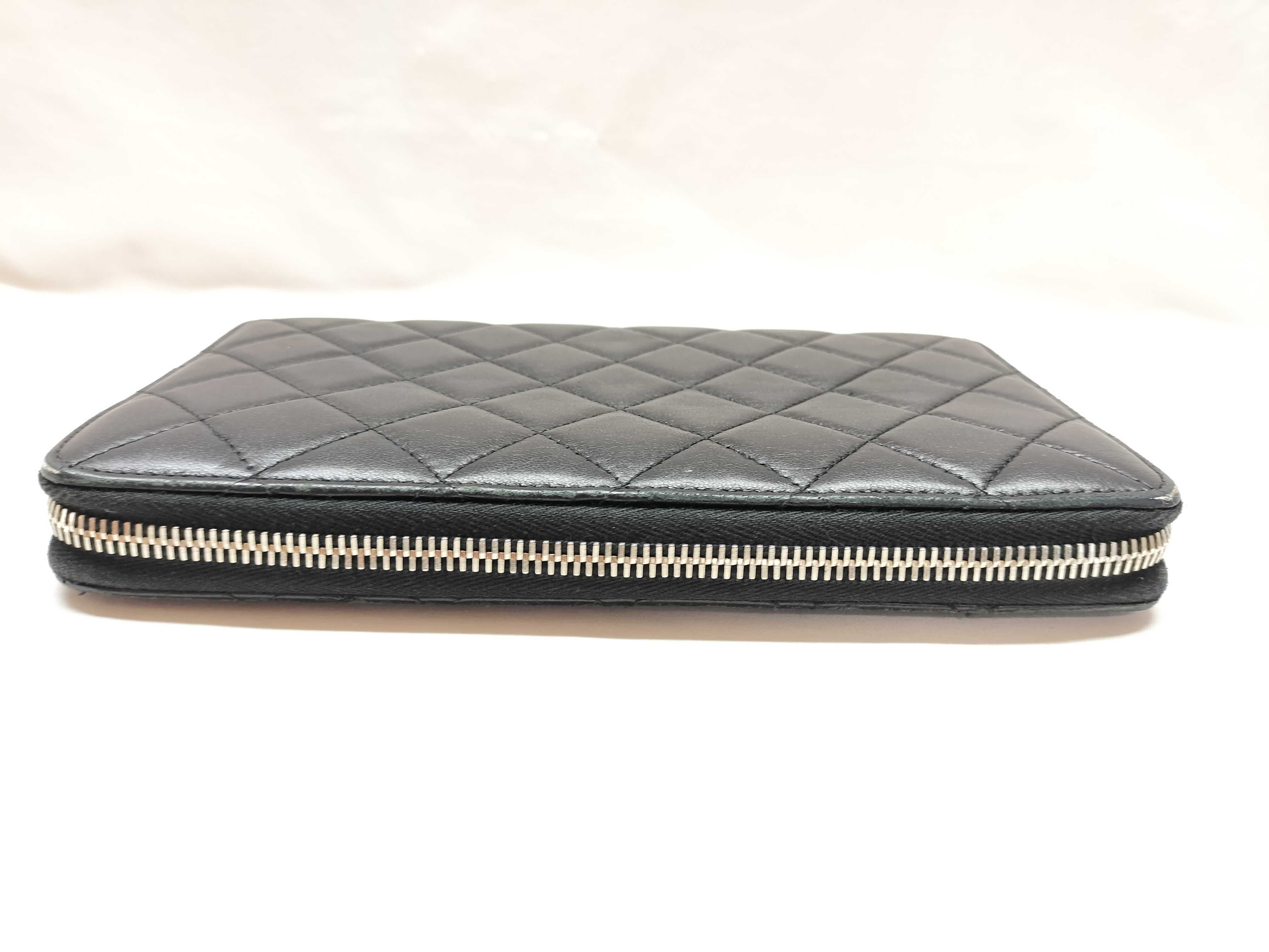 Lambskin Round Zip Long Wallet Lambskin Wallet — view 3
