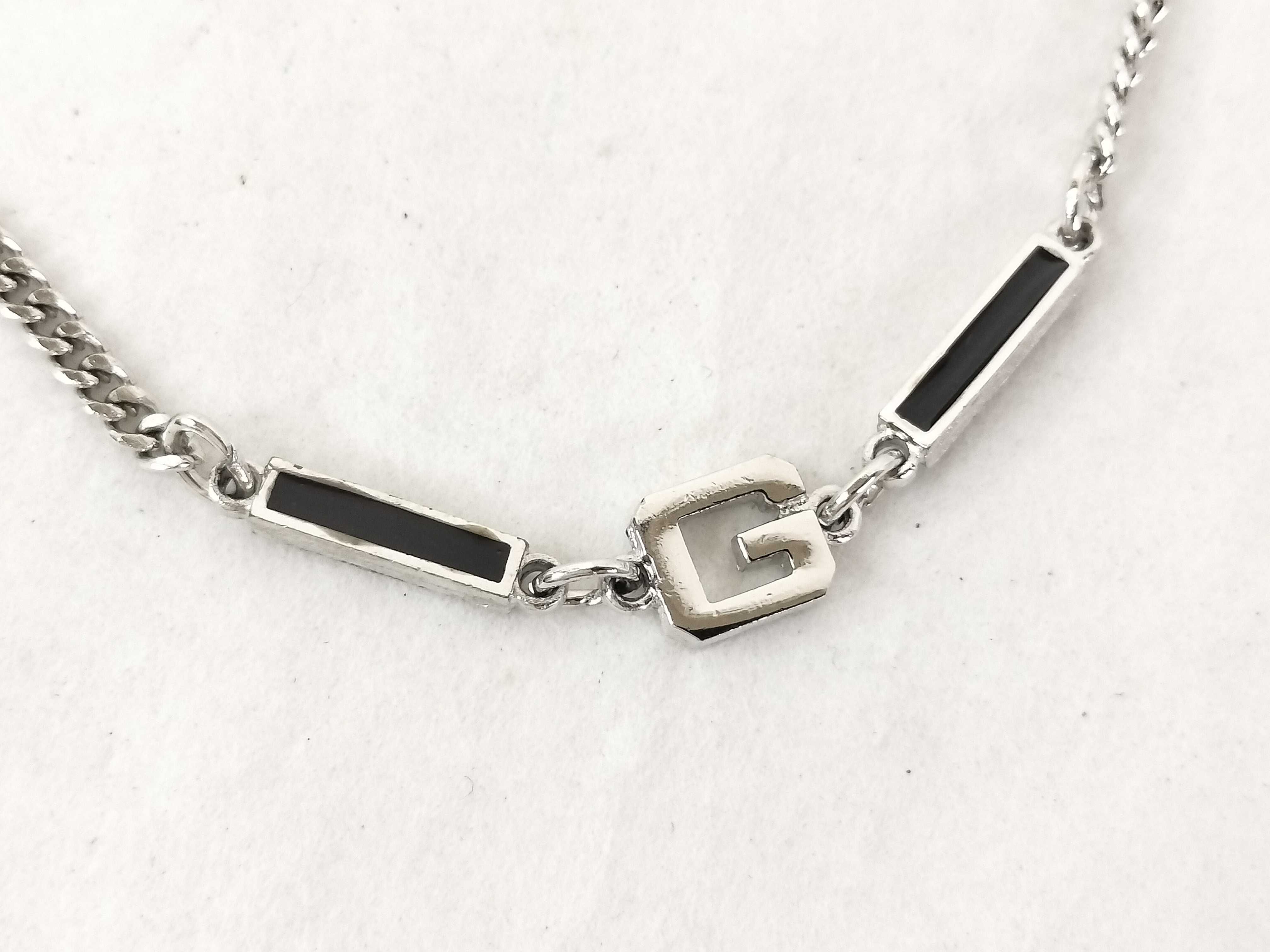 Long Necklace, Silver, G Logo Necklace — view 2