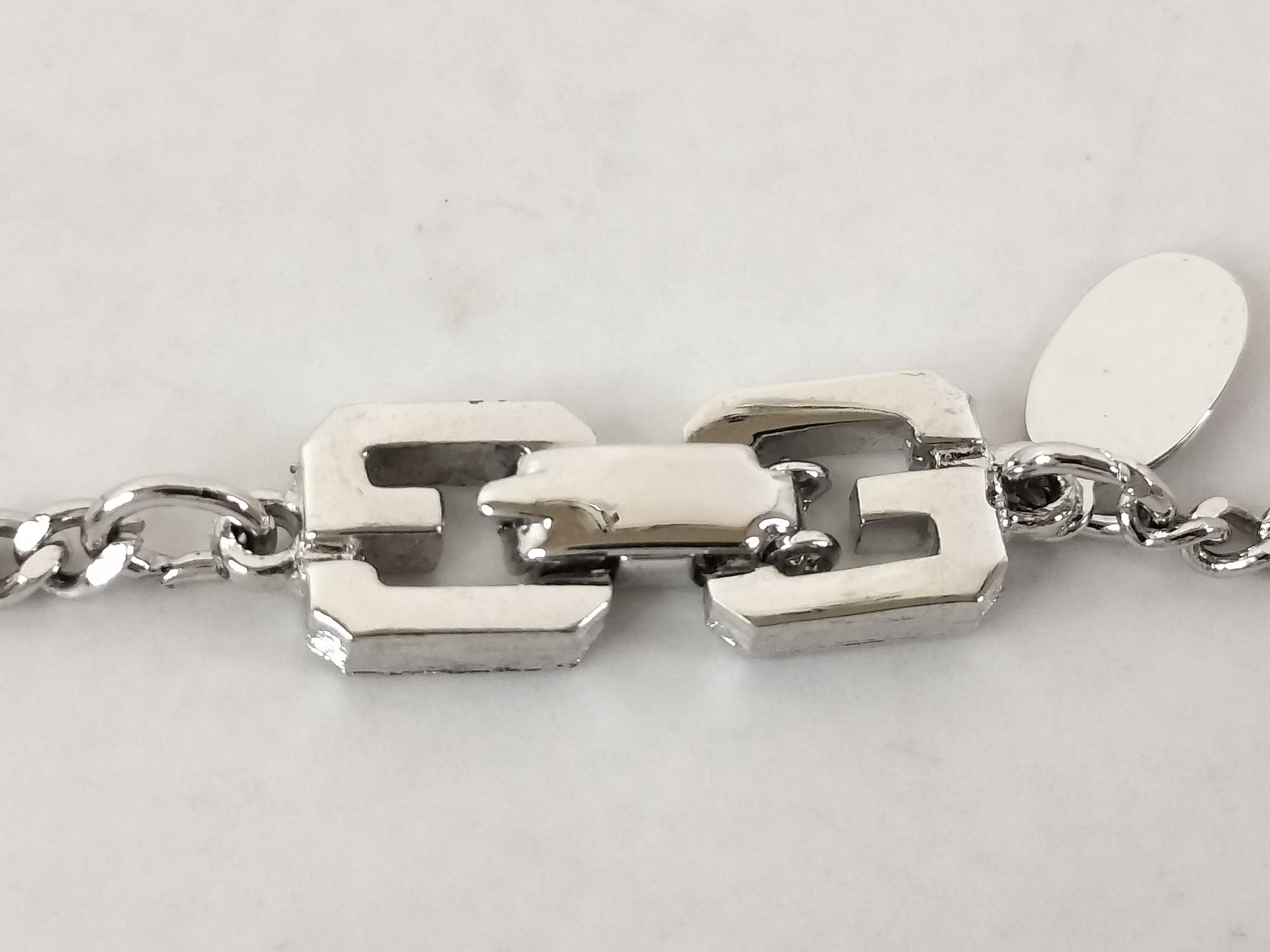 Long Necklace, Silver, G Logo Necklace — view 5