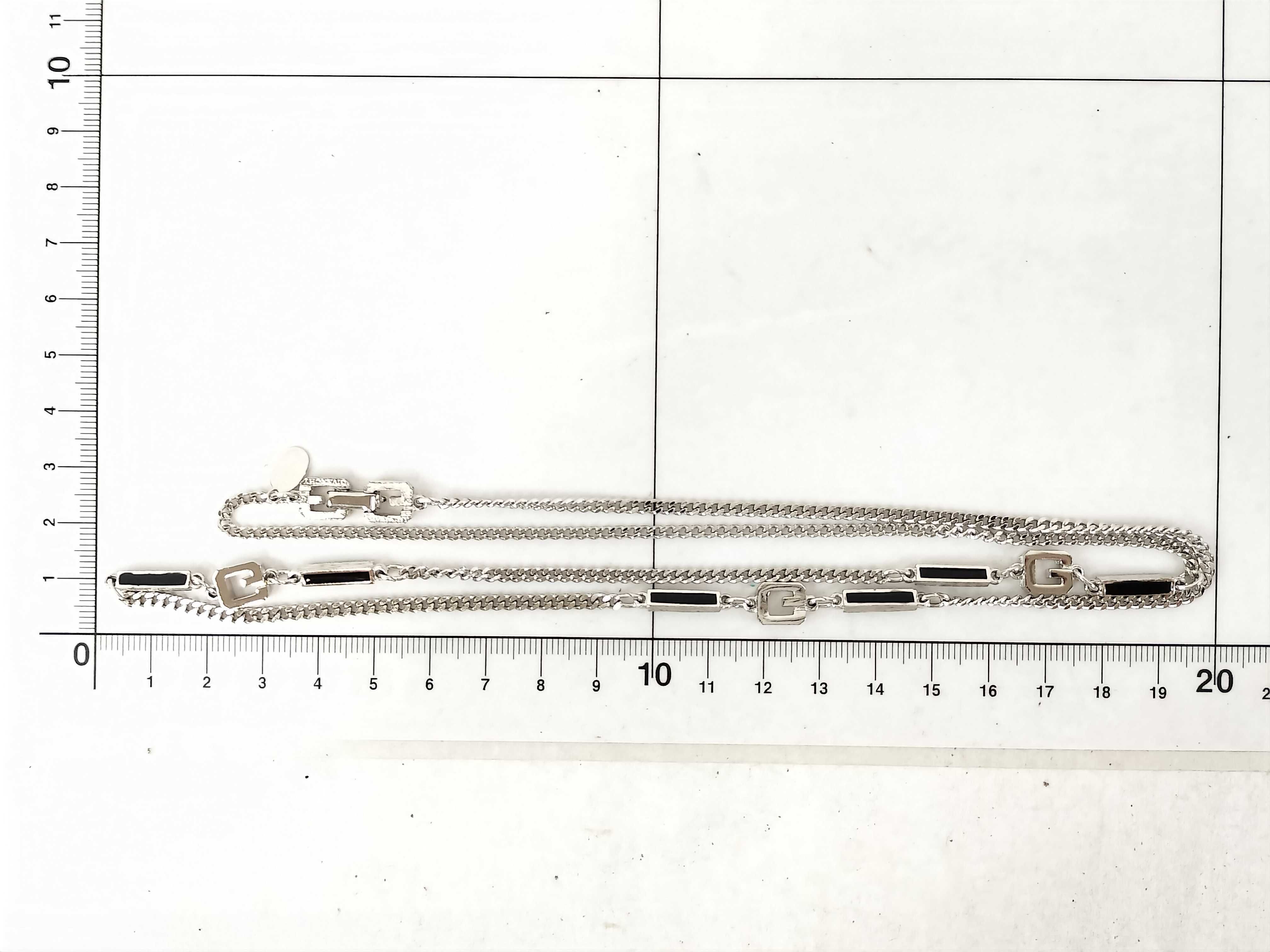 Long Necklace, Silver, G Logo Necklace — view 8