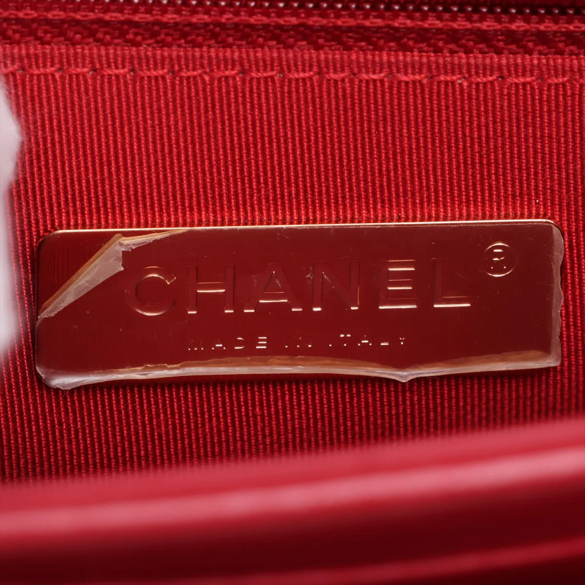 Matelassé Vintage Calfskin x Caviar Skin 2-Way Handbag, Red with Gold Hardware, 28257330, Serial Number 28 — view 11