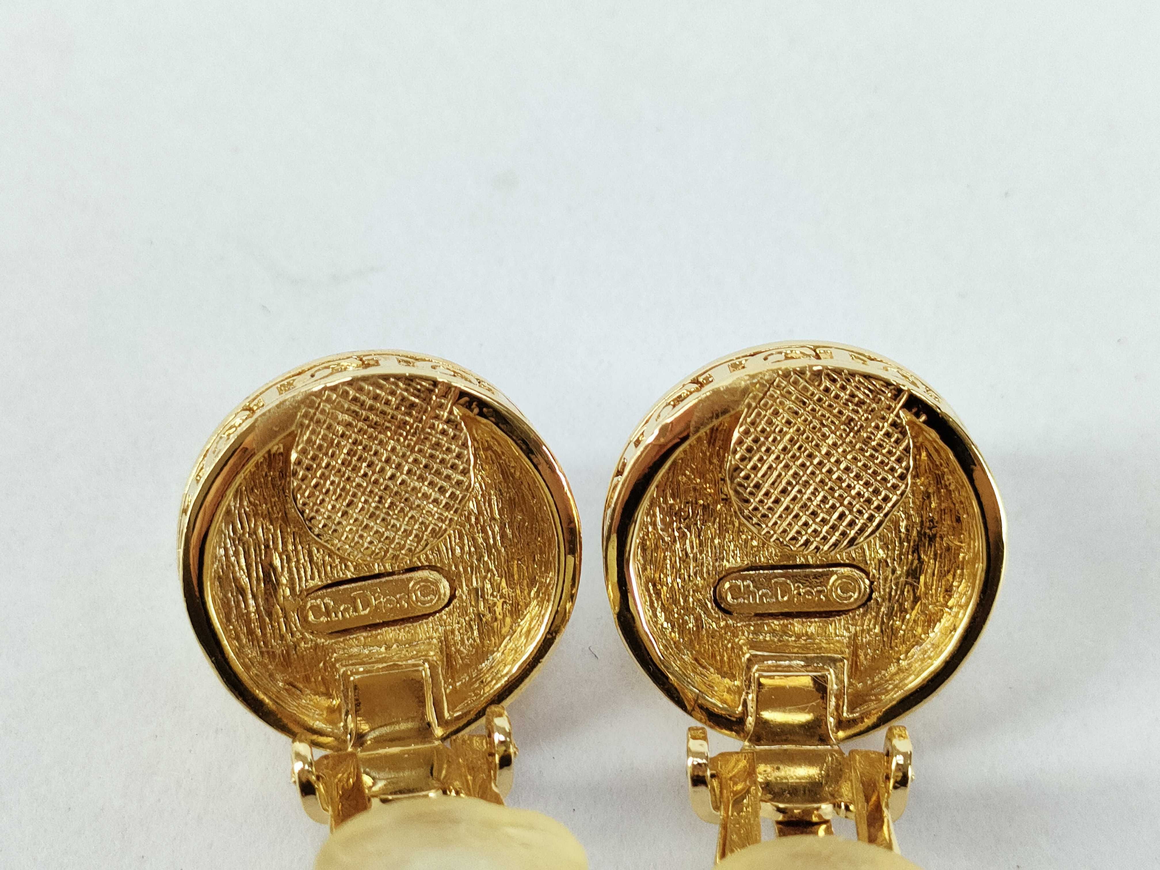 Christian Pearl White x Gold (Precious Metal) Earrings — view 9