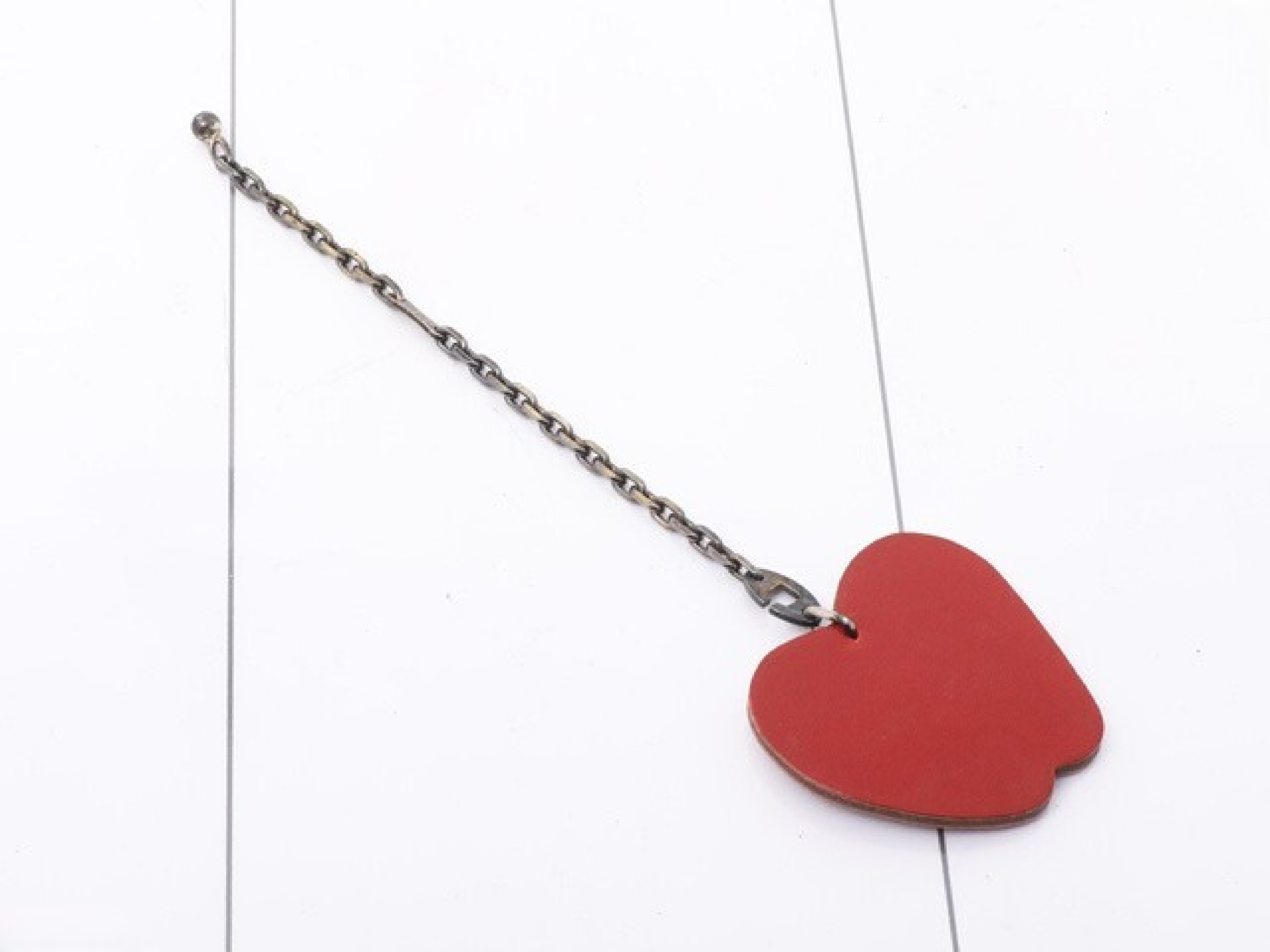 Leather Apple Bag Charm — view 2