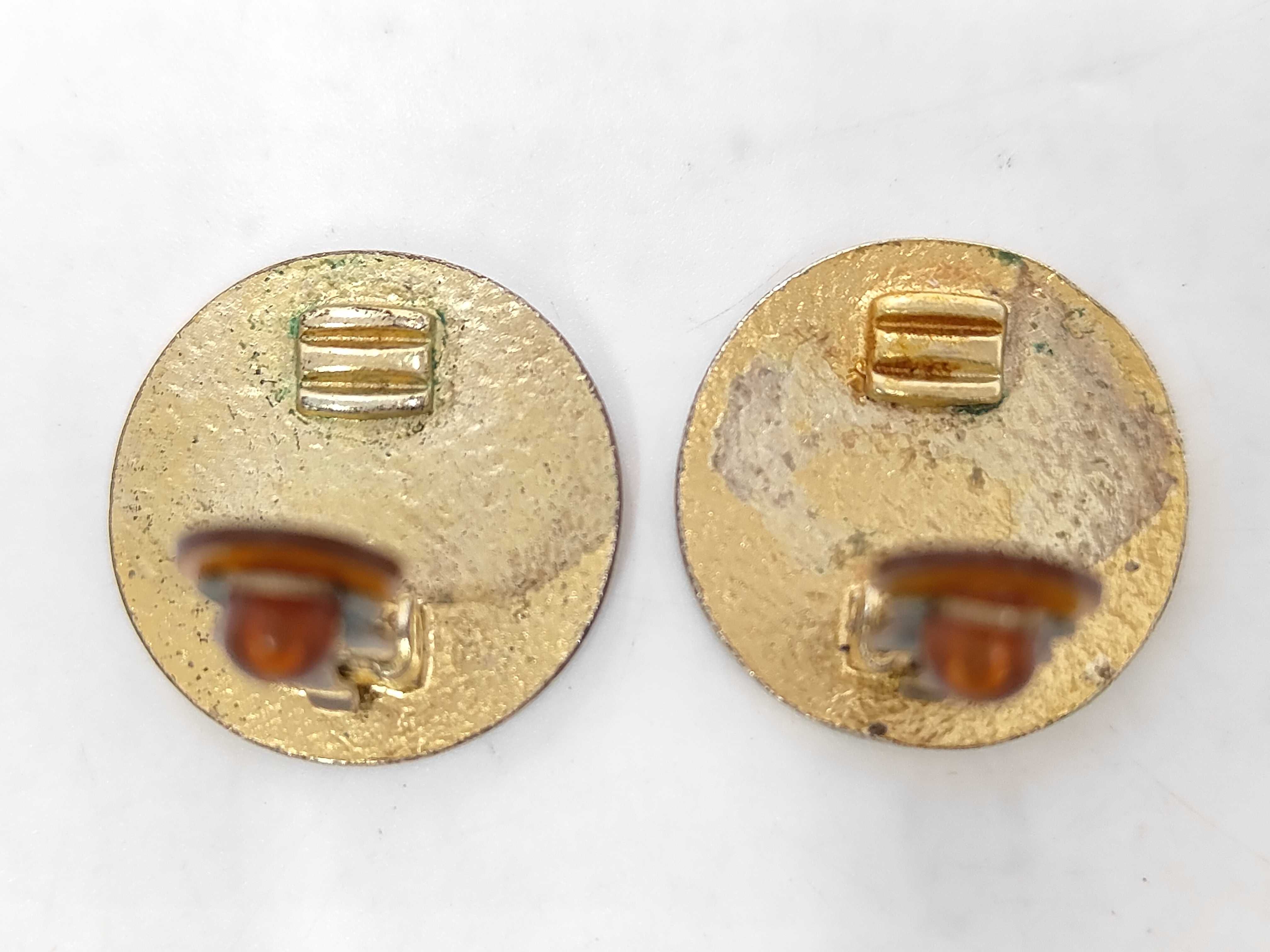 Round Coco Black x Gold (YG) Earrings — view 2