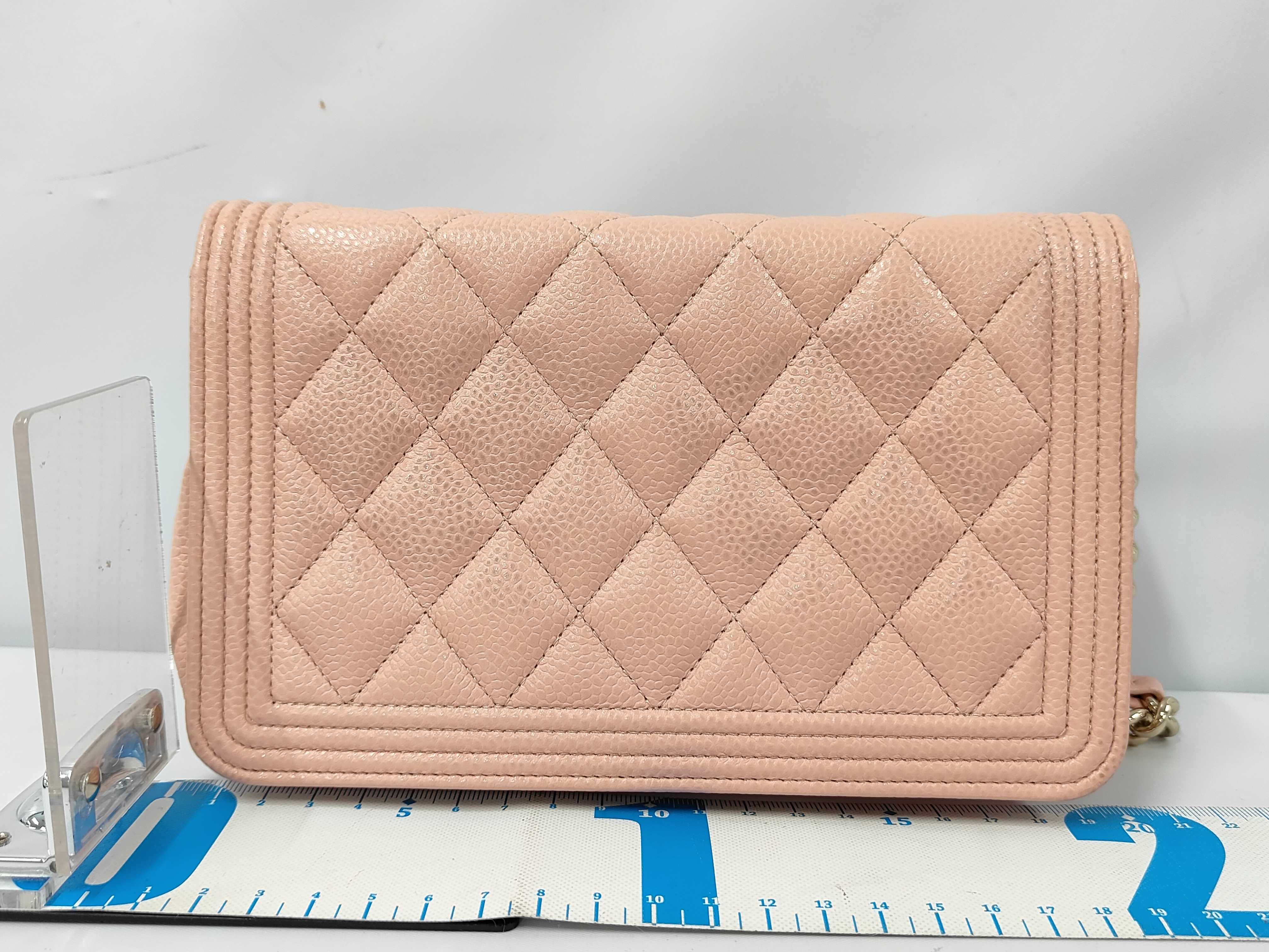 Boy Chanel Chain Wallet, Pink Caviar Leather, Gold Hardware, 29745275 Shoulder Bag — view 2