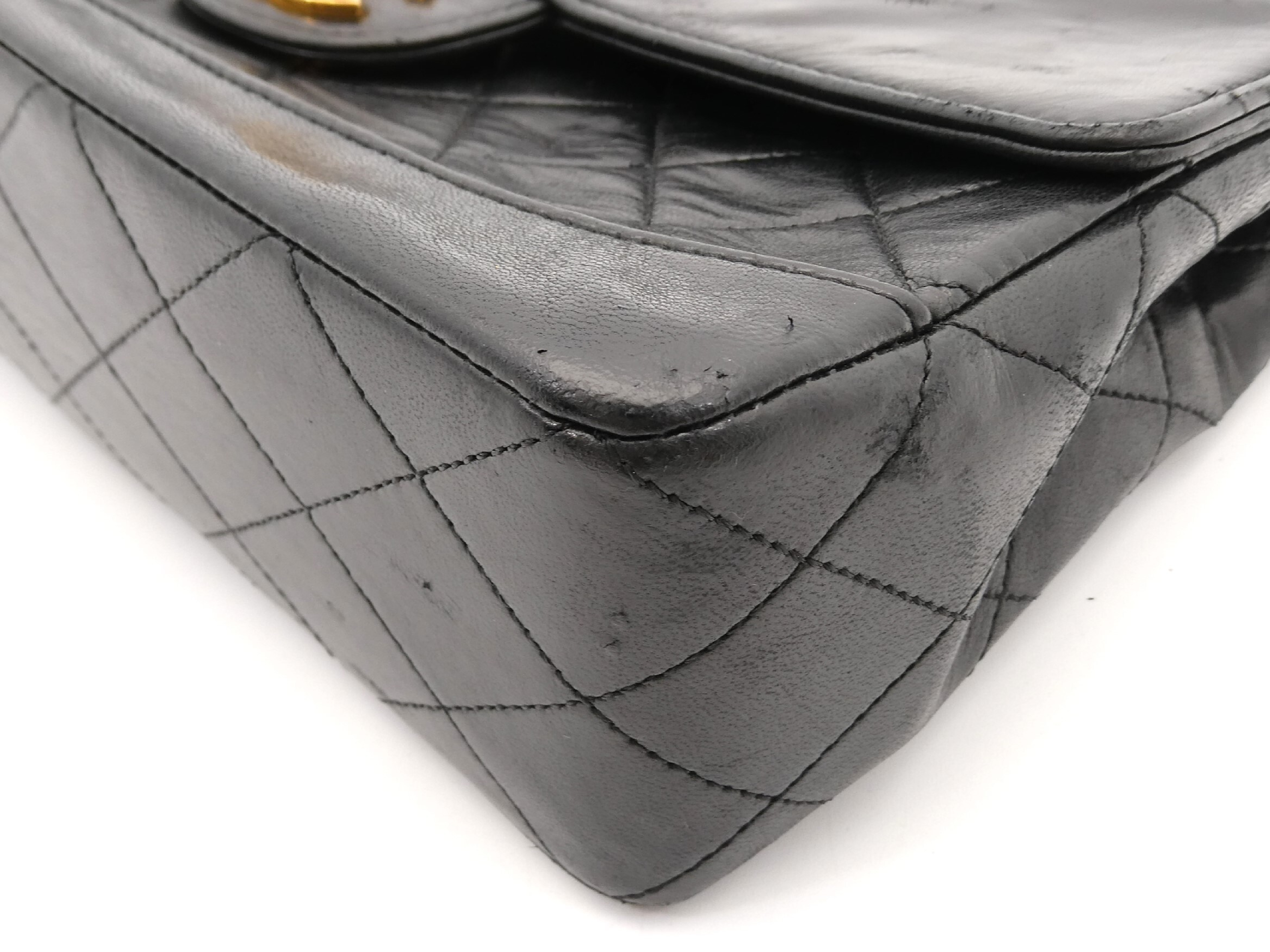 Matelassé Coco Mark Turnlock Double Chain Shoulder Bag — view 11