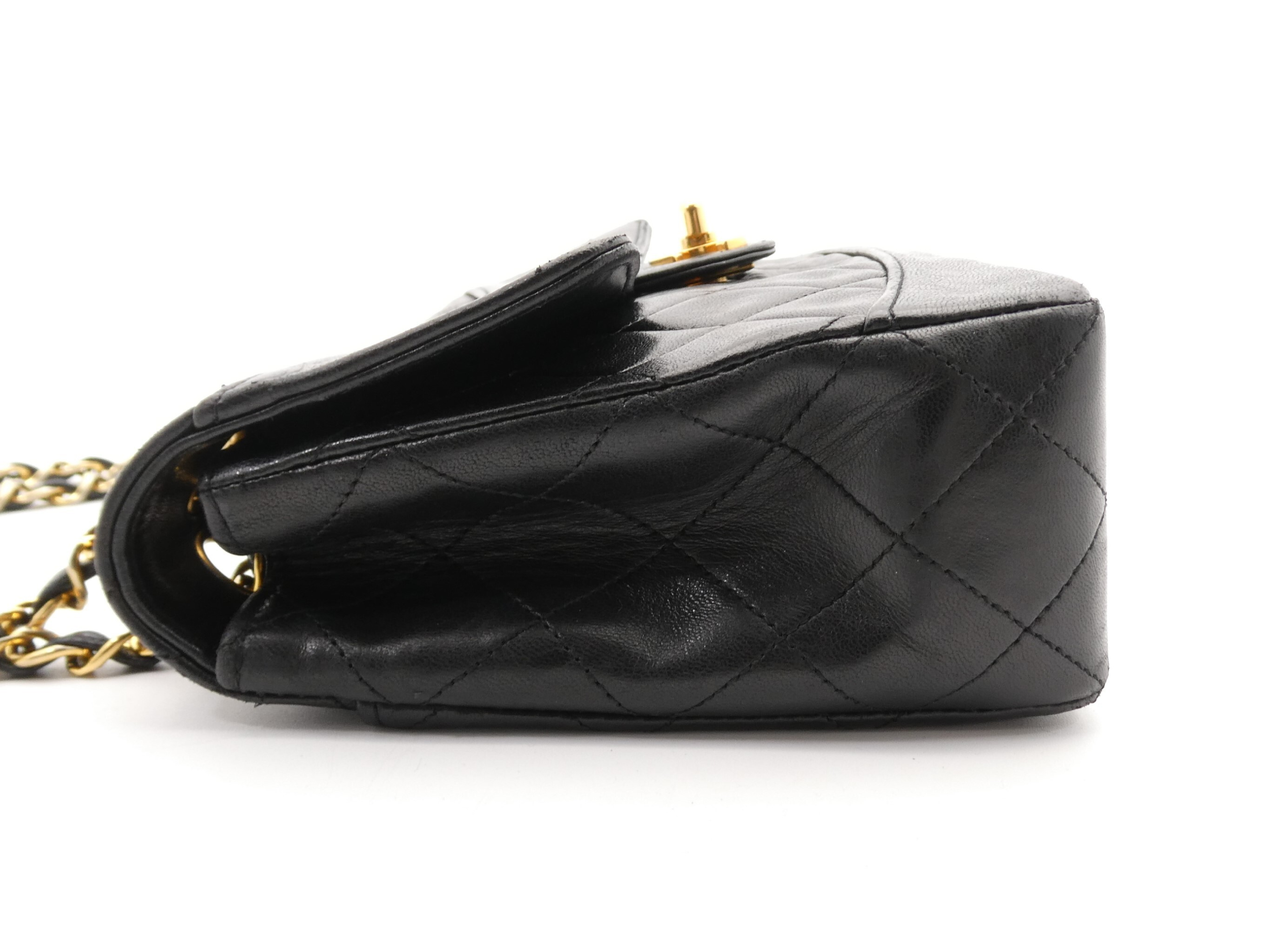 Matelassé Coco Mark Turnlock Double Chain Shoulder Bag — view 3