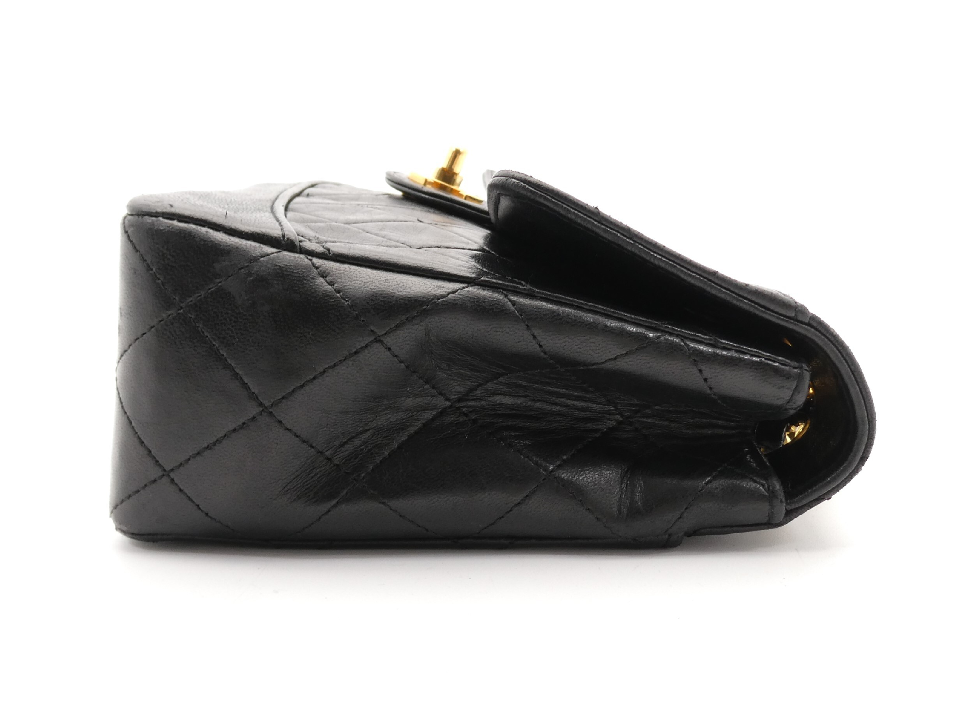 Matelassé Coco Mark Turnlock Double Chain Shoulder Bag — view 4