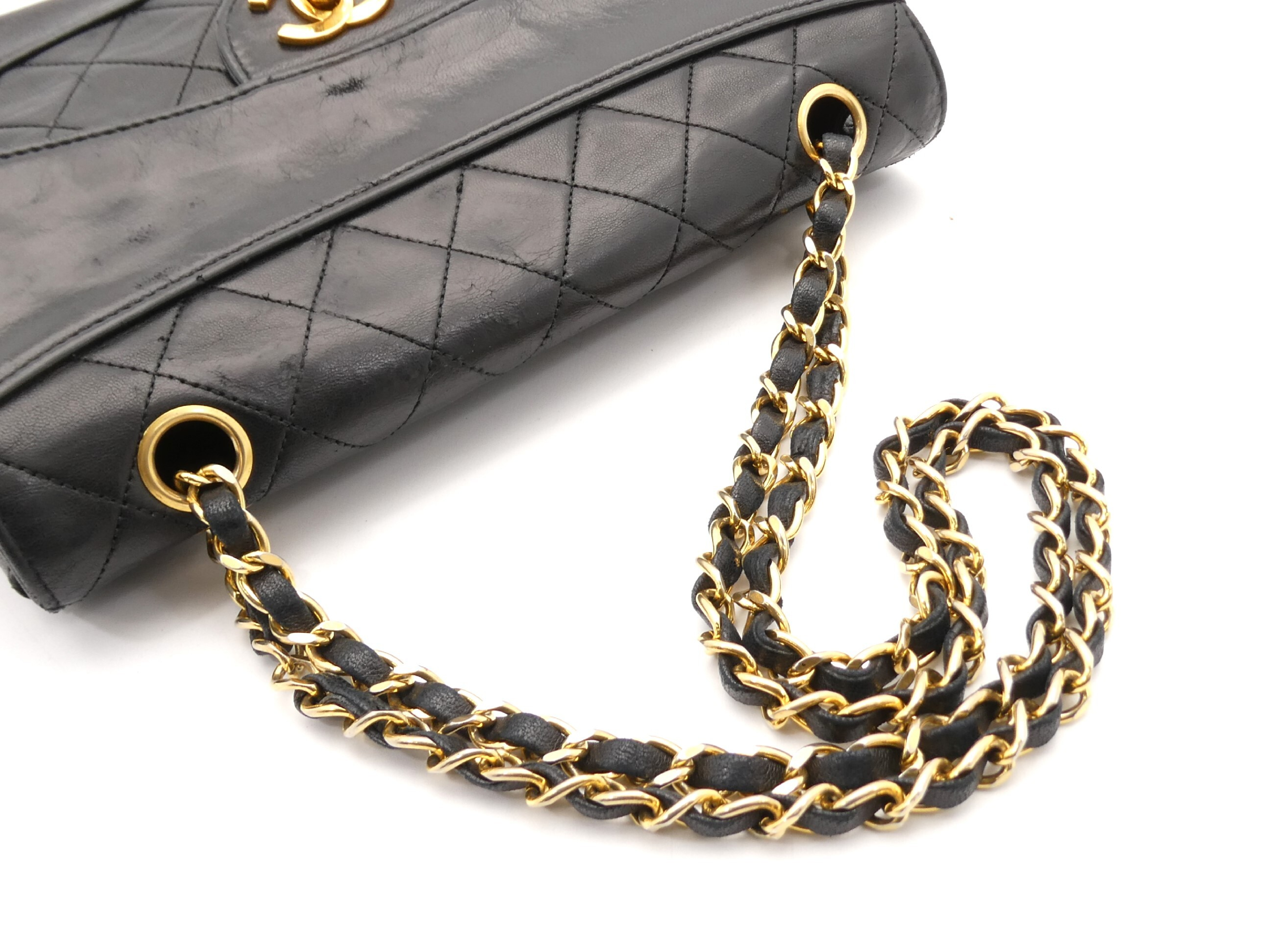 Matelassé Coco Mark Turnlock Double Chain Shoulder Bag — view 6