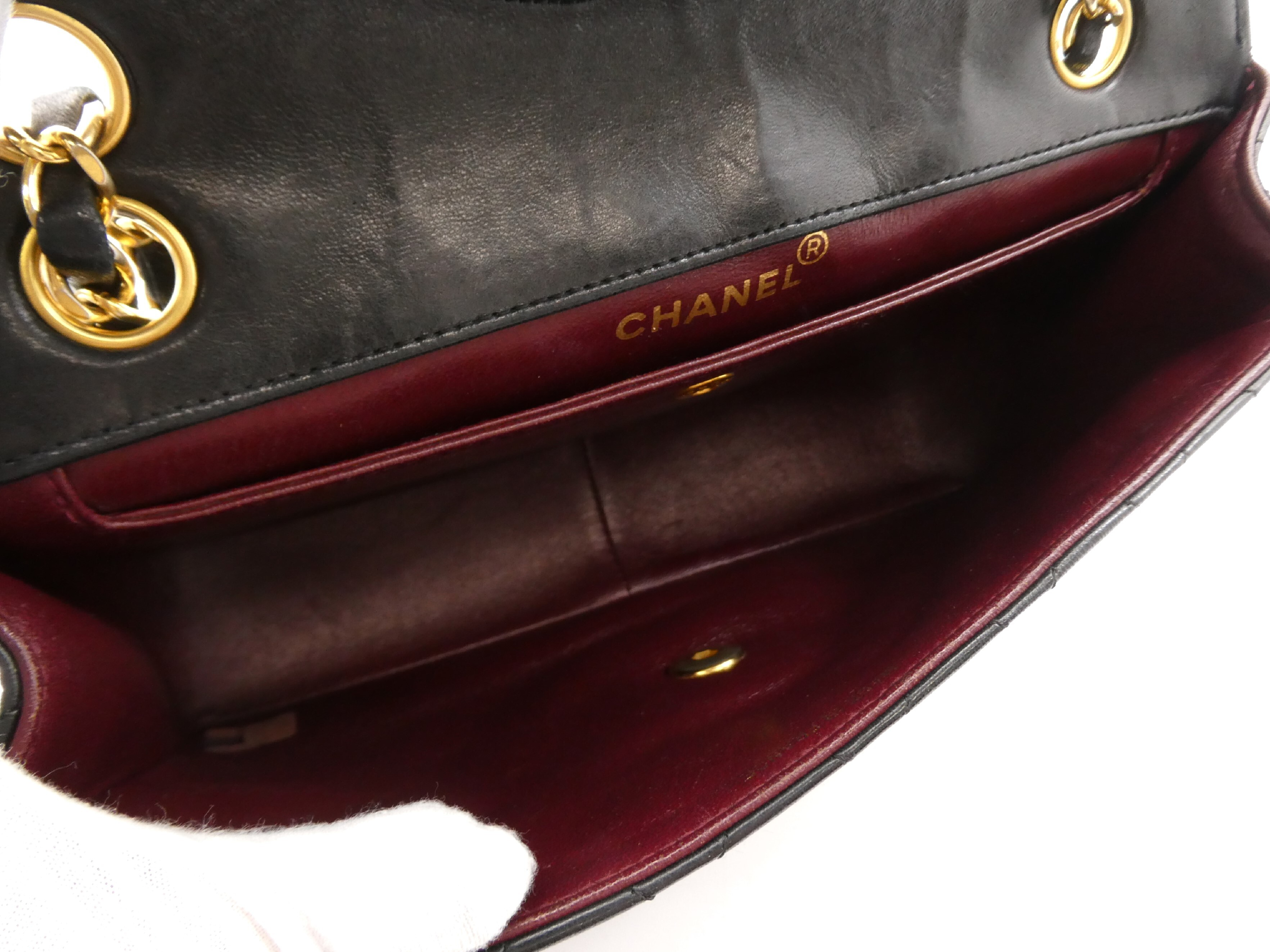 Matelassé Coco Mark Turnlock Double Chain Shoulder Bag — view 7