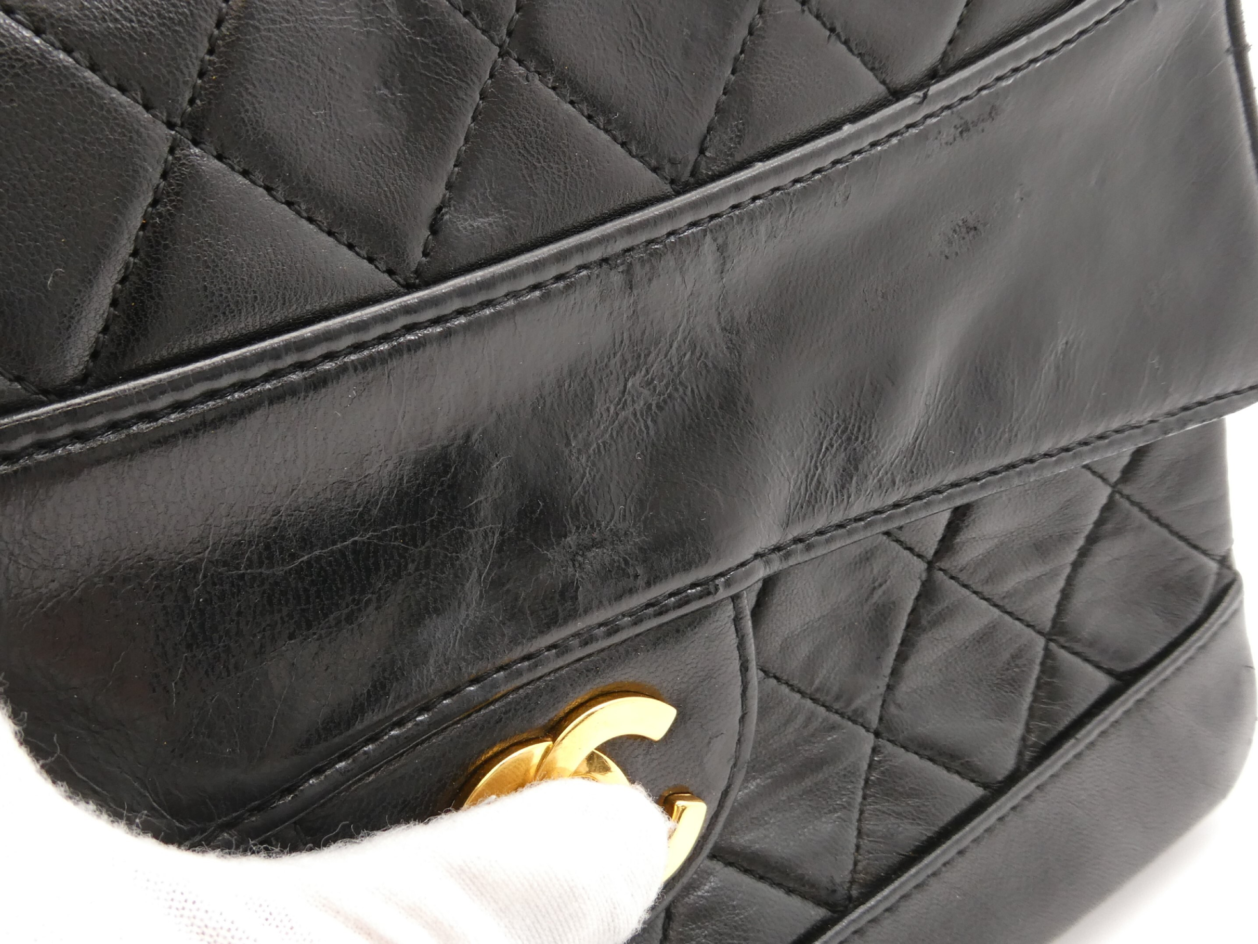Matelassé Coco Mark Turnlock Double Chain Shoulder Bag — view 10