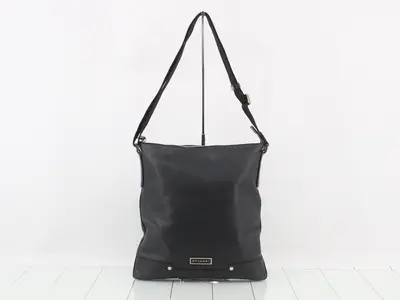 Leather bag/shoulder bag, black