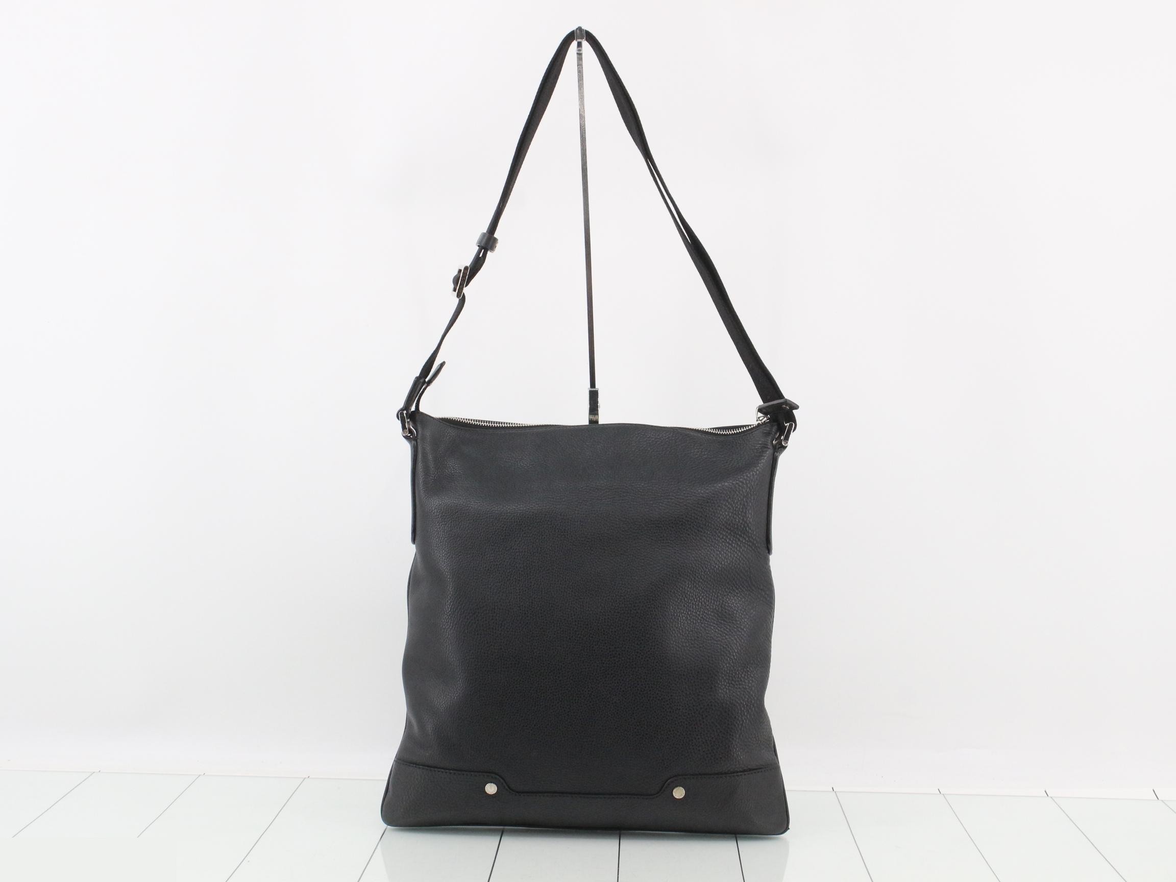Leather bag/shoulder bag, black — view 2