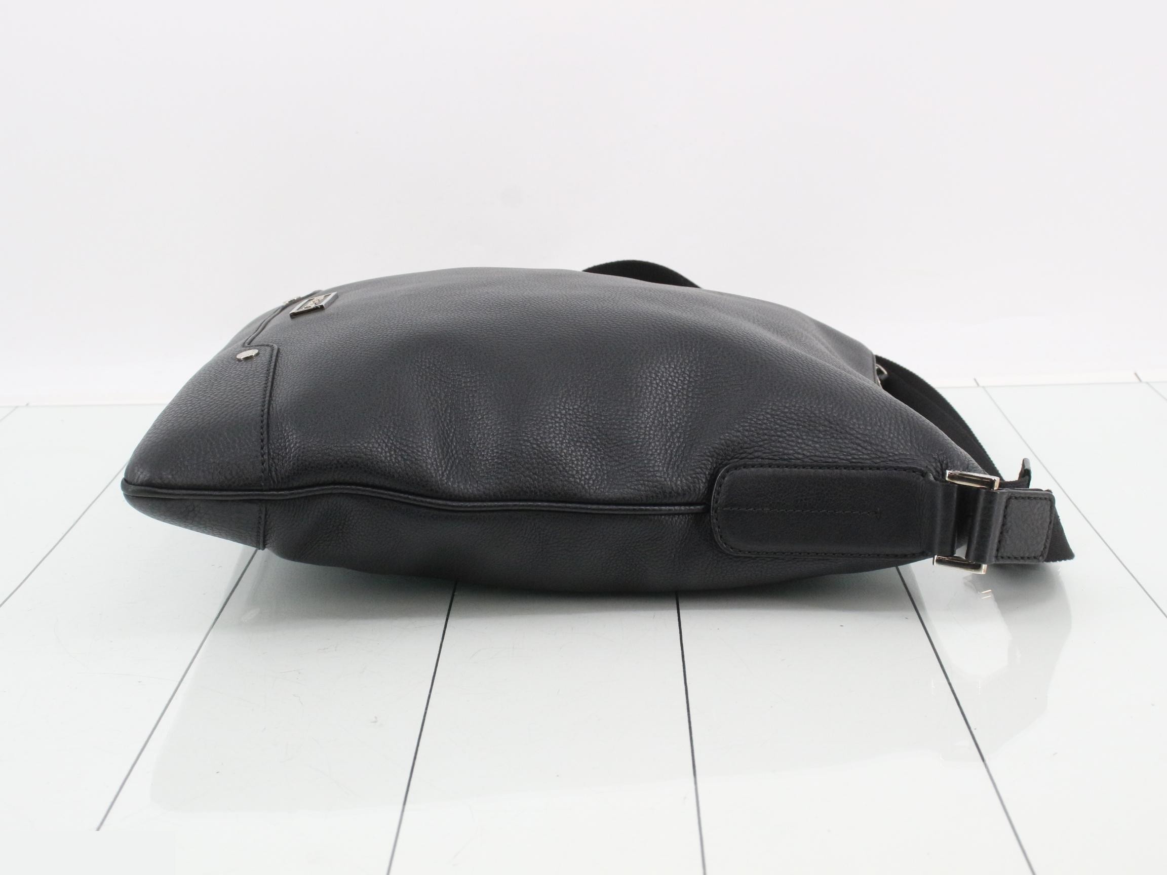 Leather bag/shoulder bag, black — view 3