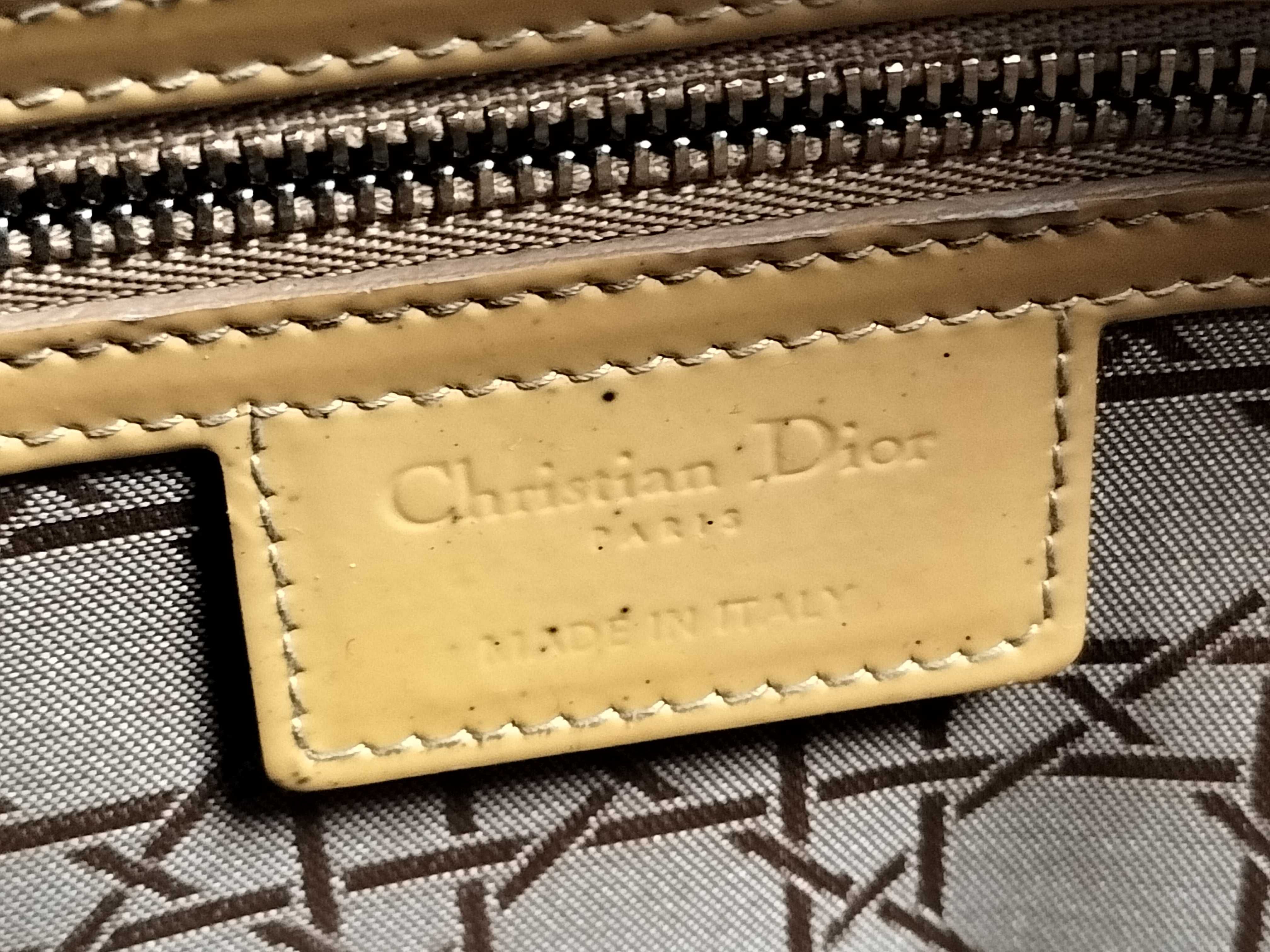 Lady Dior Christian Lady Cannage Large Patent Leather 2-Way Handbag Black Handbag — view 13